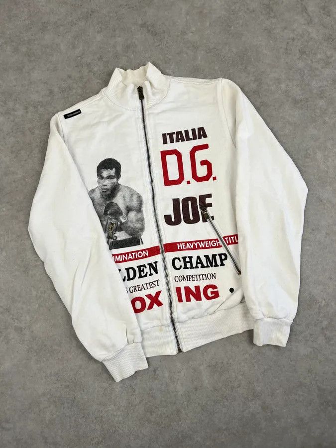 Dolce & Gabbana 2000s Dolce & Gabbana White Ali Boxer Zip-up Sweater Size US S / EU 44-46 / 1 - 5 Thumbnail