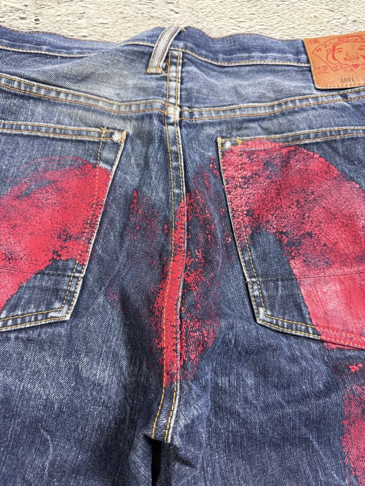 Evisu Evisu jeans daicock big logo red selvedge denim Size US 34 / EU 50 - 5 Thumbnail