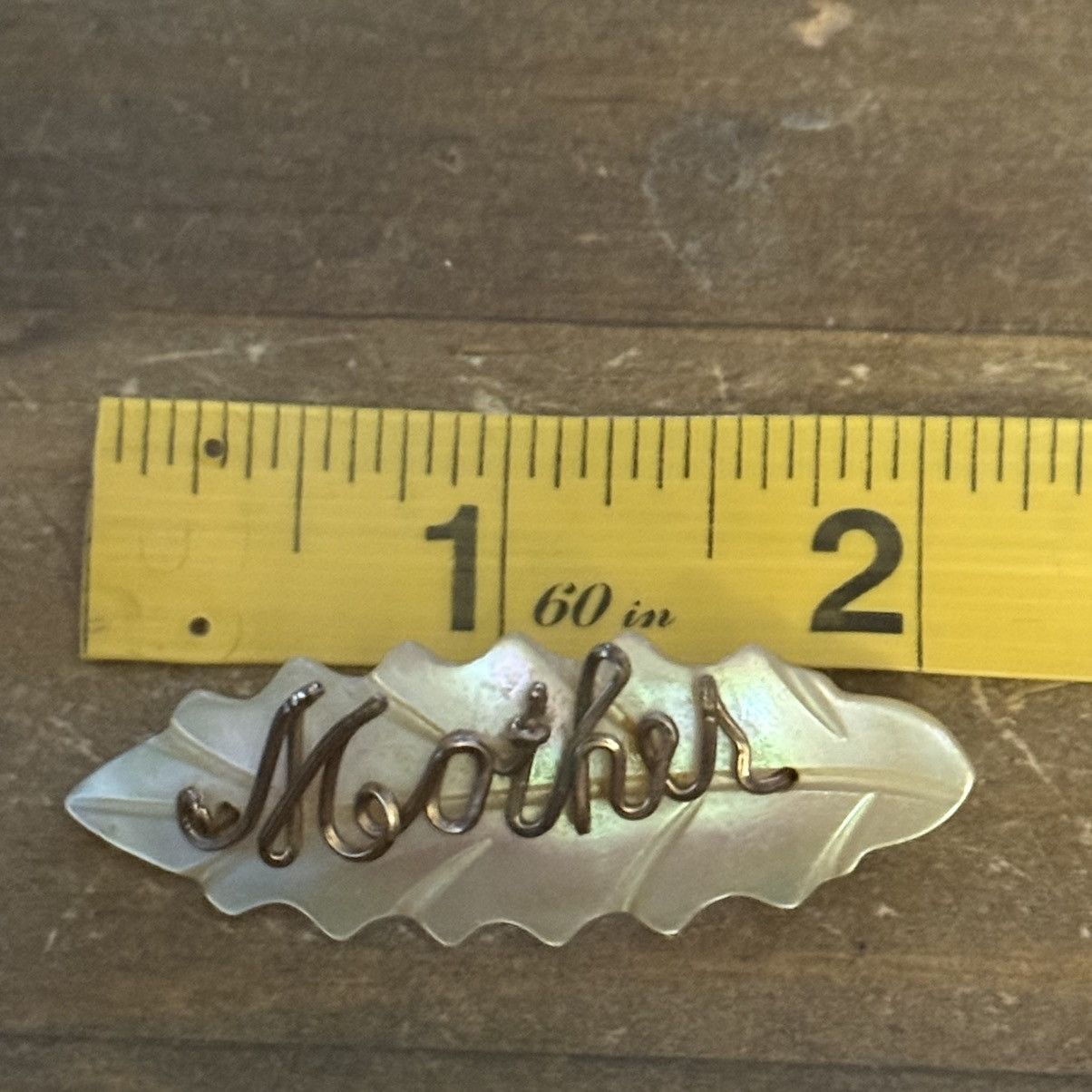 Vintage Vintage mother of pearl leaf Mother brooch Size ONE SIZE - 2 Thumbnail