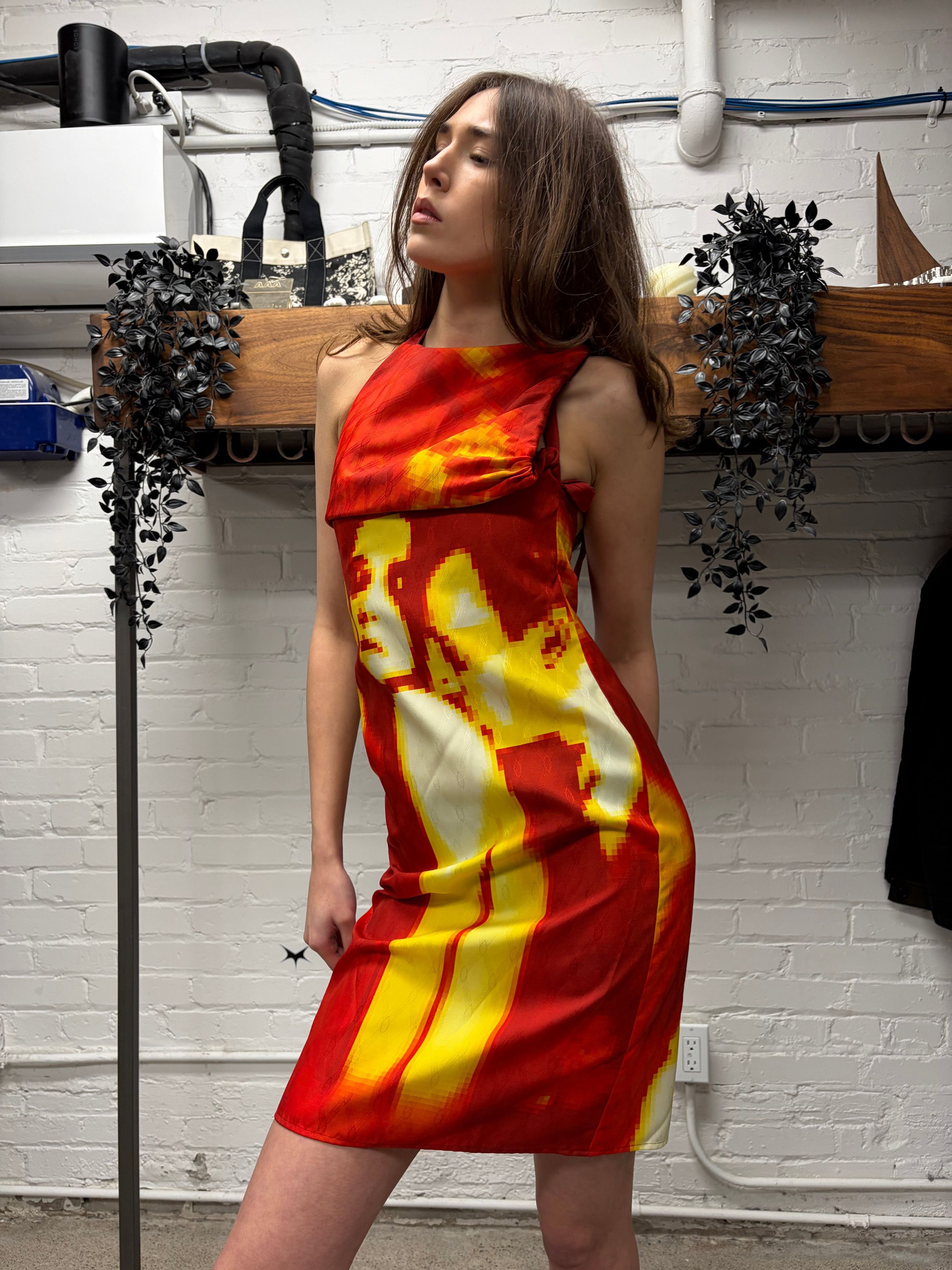 Other AW1998 Jean Paul Gaultier ‘Vampire’ Pixelated Print Dress Size S / US 4 / IT 40 - 7 Thumbnail