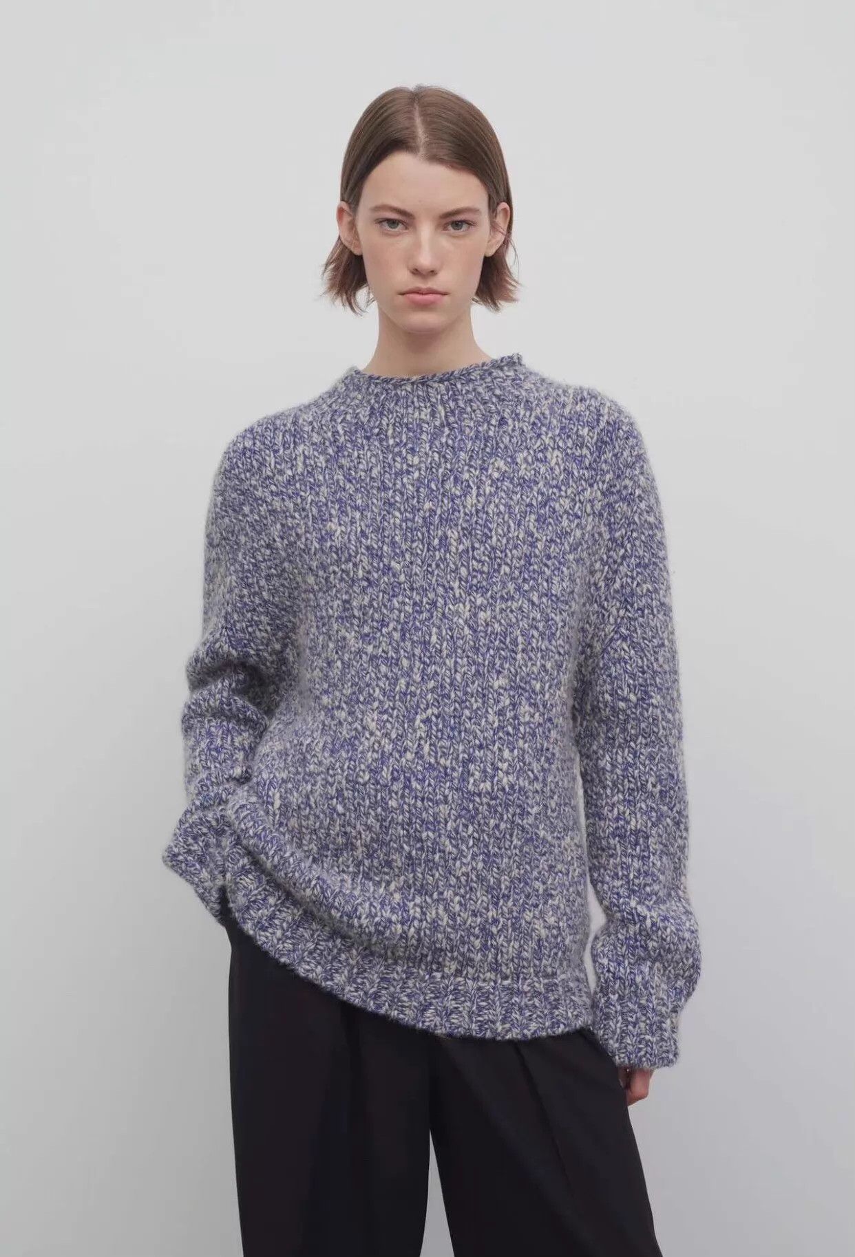 The Row The Row Womens B&W Tweed Cashmere Sweater XXS Size XXS / US 00 / IT 34 - 2 Thumbnail