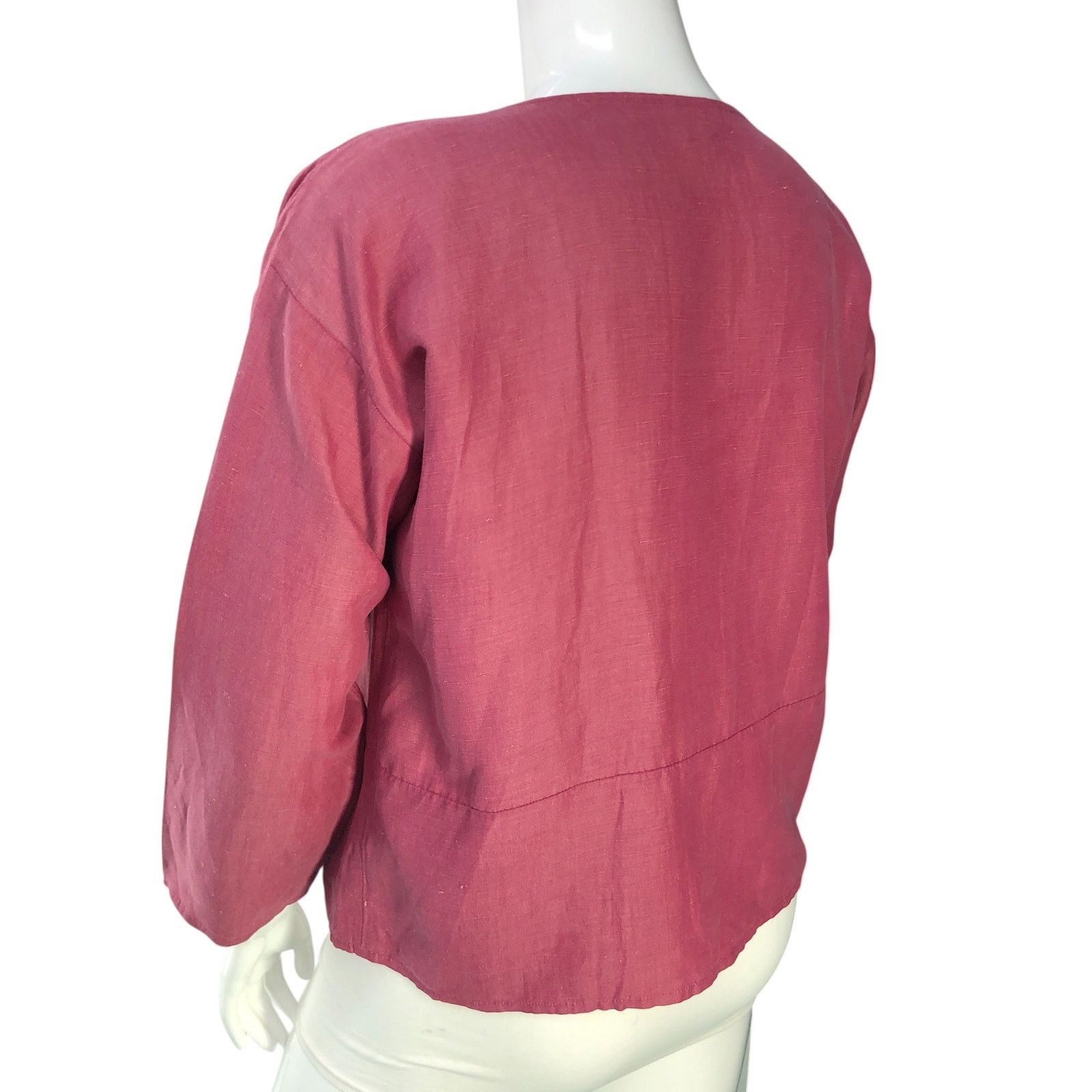 Eileen Fisher Eileen Fisher Size M Top Shirt Jacket Linen Silk POCKETS Size M / US 6-8 / IT 42-44 - 6 Thumbnail