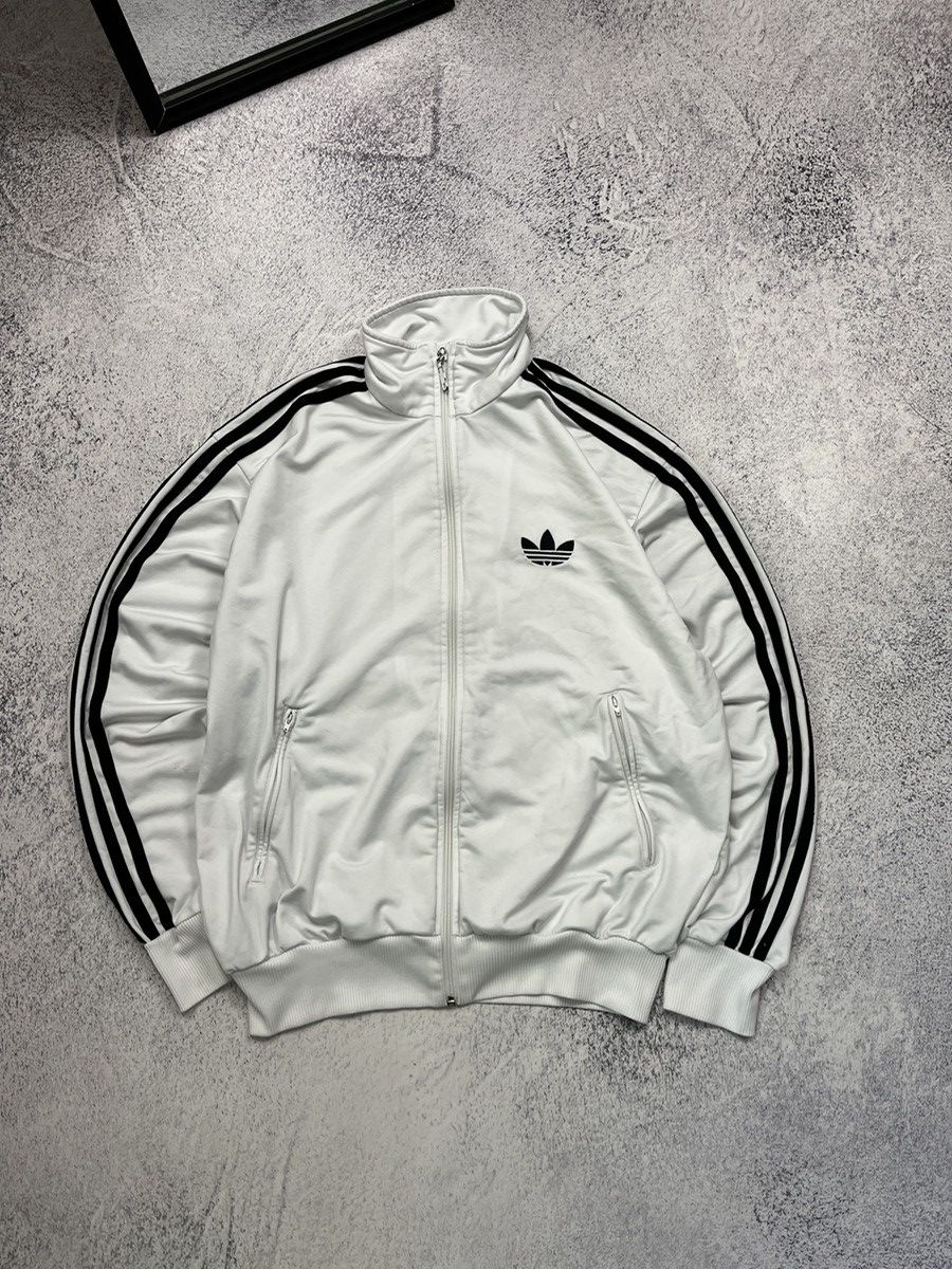 Adidas Vintage 00’s Adidas Track Jacket Striped Y2K White Rare Hype Size US L / EU 52-54 / 3 - 1 Thumbnail