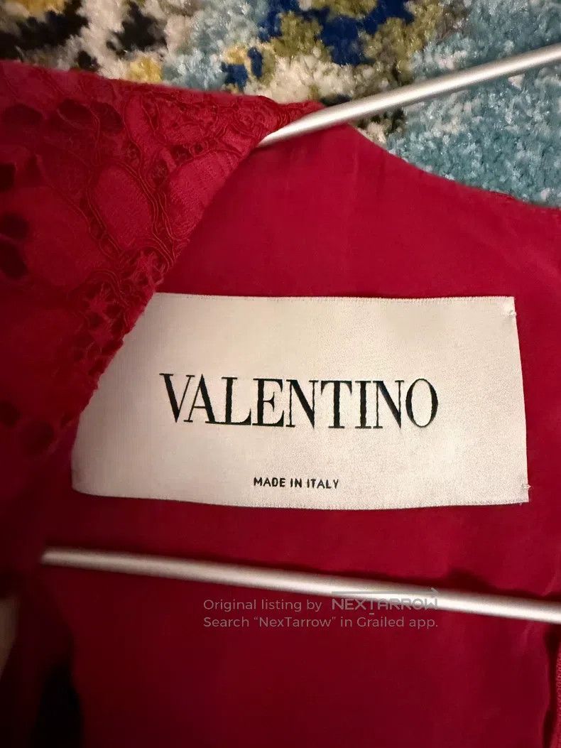 Valentino Valentino V-neck red lace skirt Size XS / US 0-2 / IT 36-38 - 3 Thumbnail