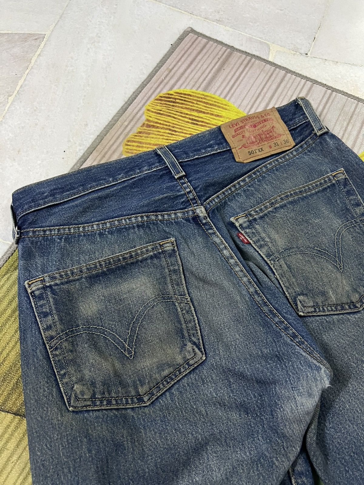 Levi's × Levi's Made & Crafted × Levi's Vintage Clothing VTG LEVIS 501XX MUD WASH BUTTON FLY DISTRESSED JEANS 💥 Size US 30 / EU 46 - 11 Thumbnail