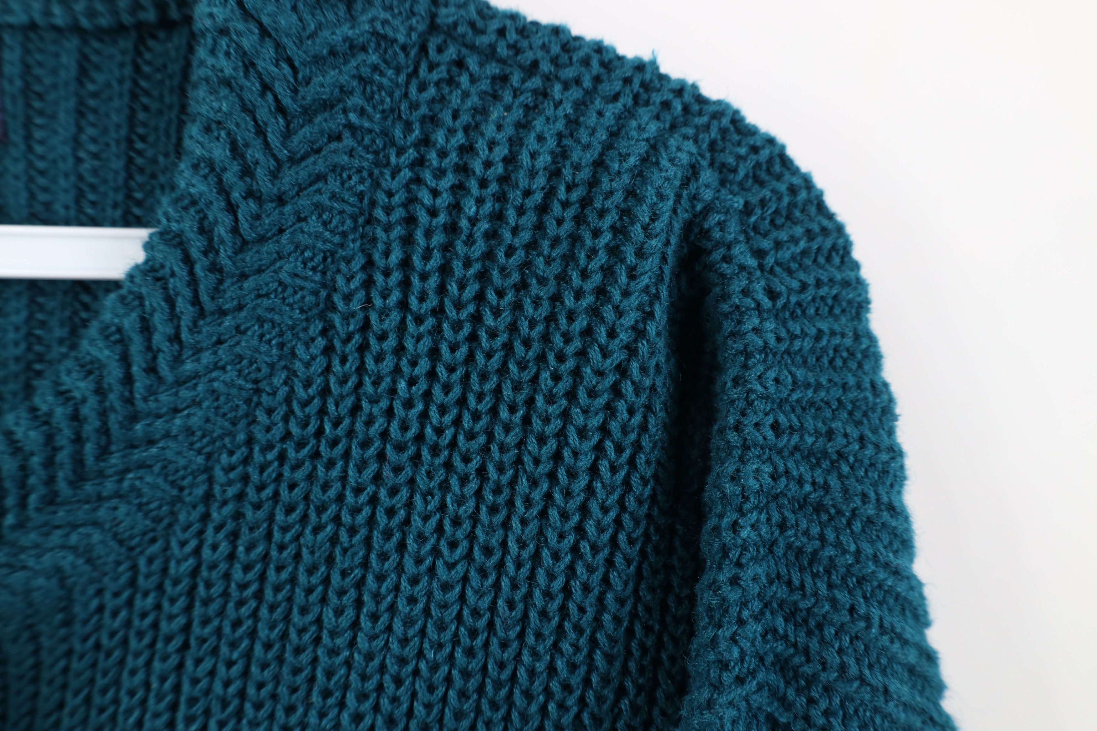 Vintage Vintage 90s Streetwear Chunky Ribbed Knit Crewneck Sweater Size US L / EU 52-54 / 3 - 5 Thumbnail
