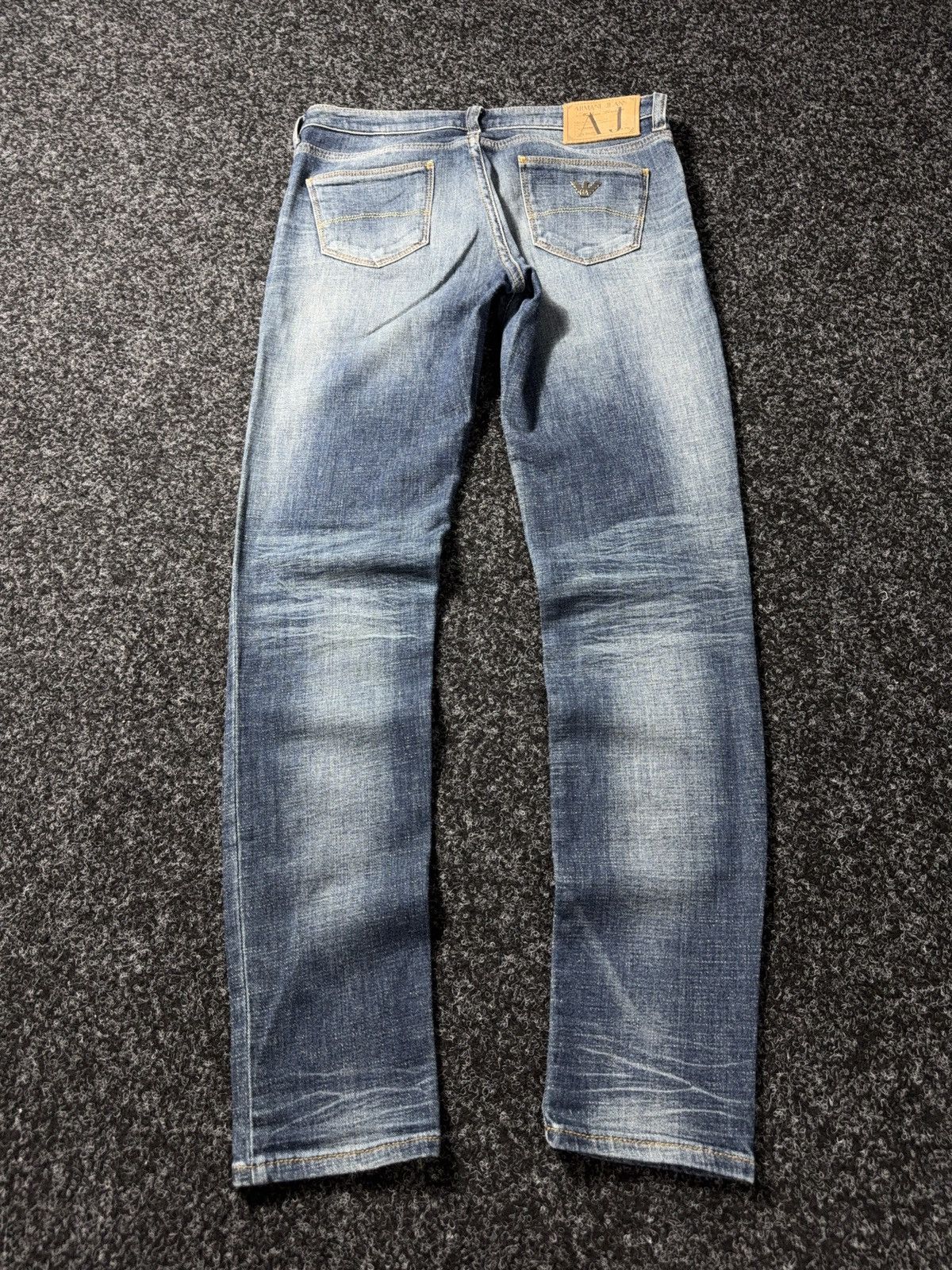 Giorgio Armani Luxury 00s Armani Jeans Slim Tapered Denim Pants Rock Y2K Size 27" / US 4 / IT 40 - 12 Thumbnail