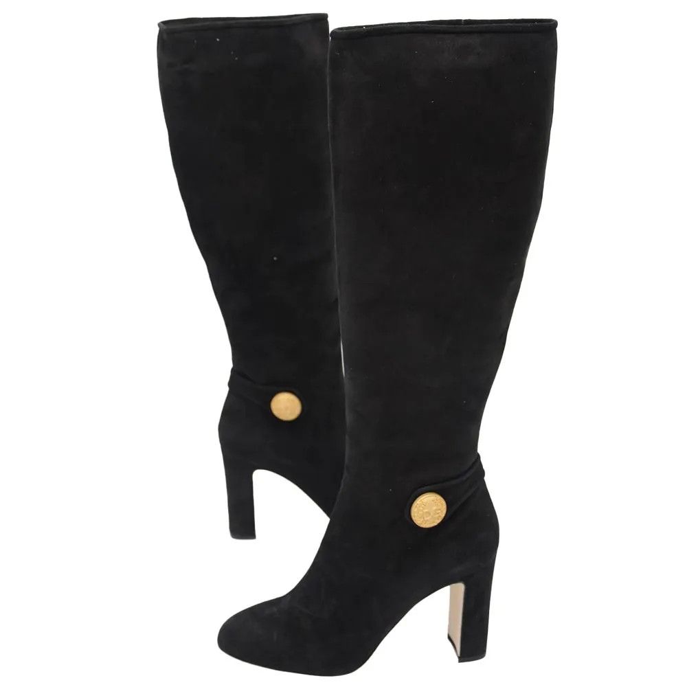 Dolce & Gabbana o1y0925 Square Heel Boots in Black Size US 4 / IT 34 - 1 Thumbnail