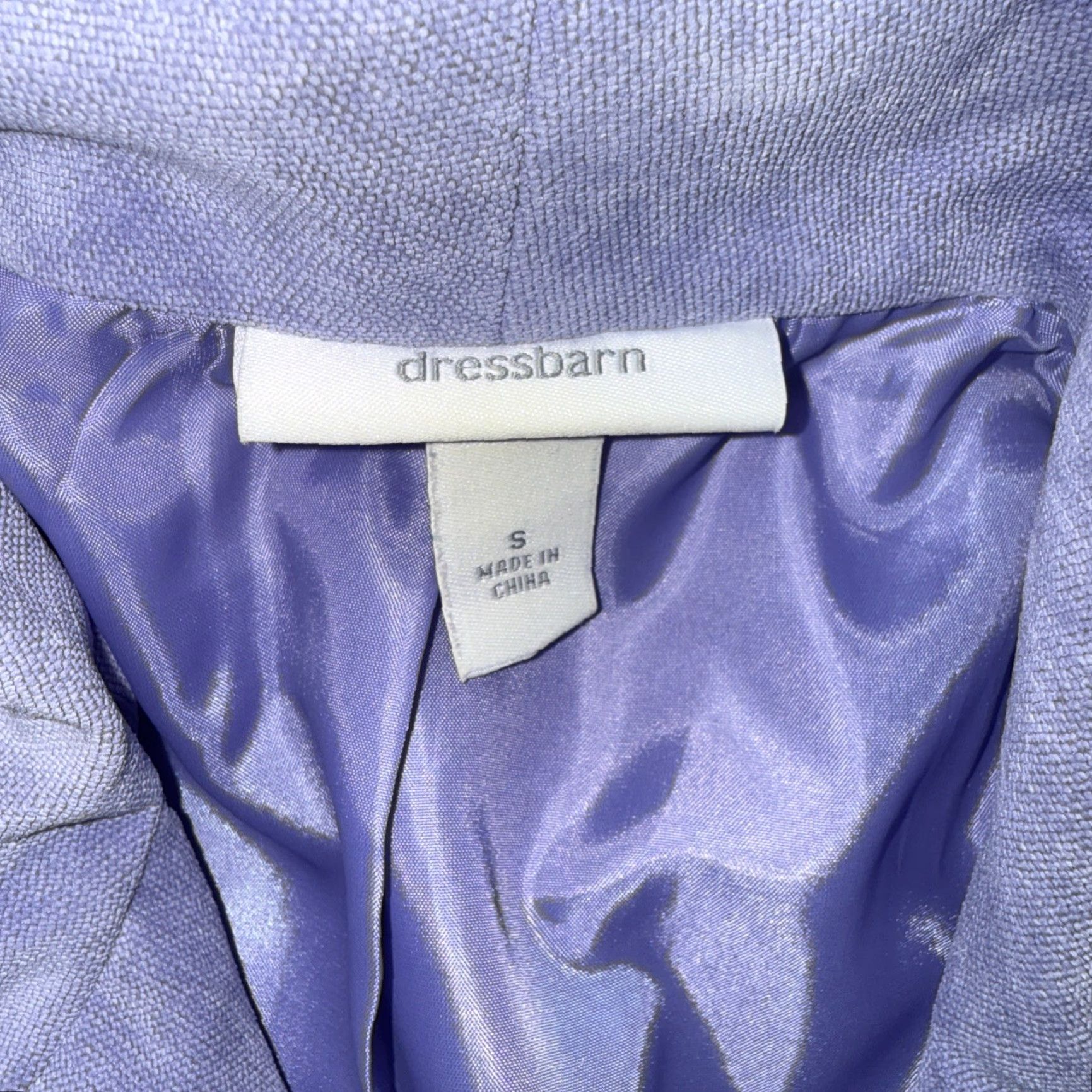 Vintage VINTAGE Dressbarn Jacket Women's Lined Short-Mid Lavender Purple Sz S Shoulder Pads Zip Crew? Size S / US 4 / IT 40 - 3 Thumbnail