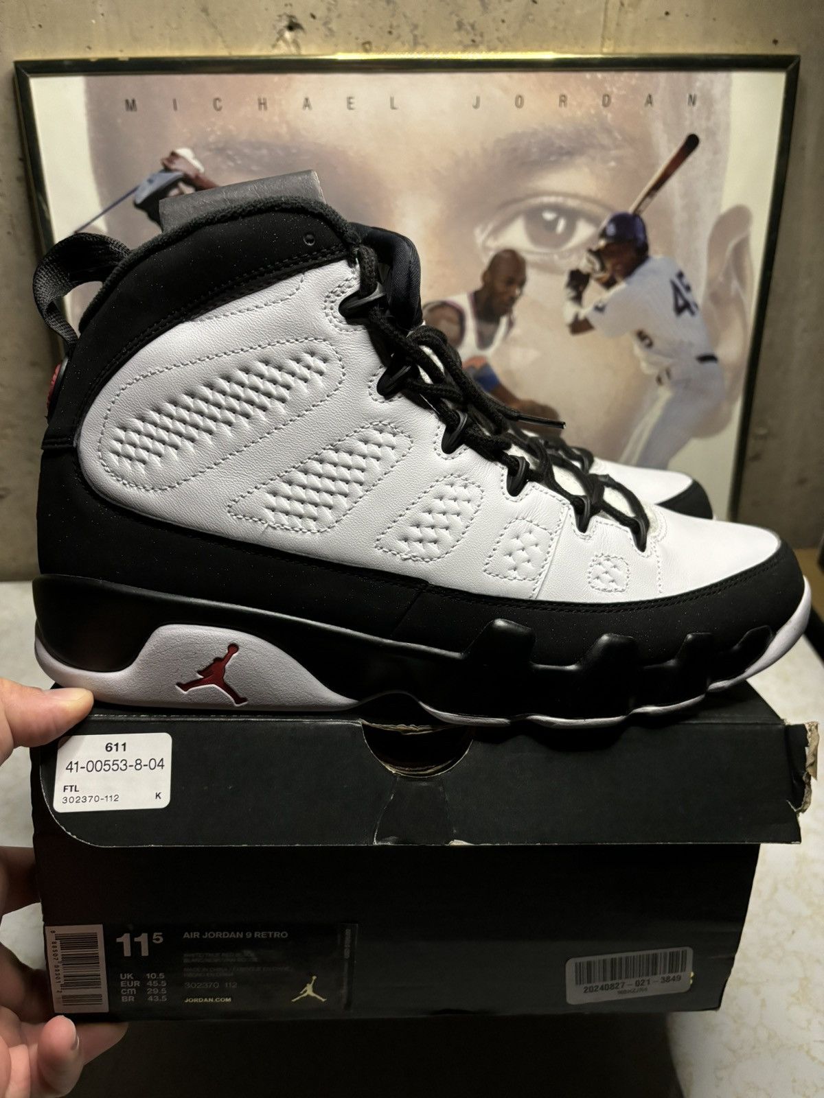 Jordan Brand Air Jordan 9 Retro OG 2016 Space Jam 2016 Size US 11.5 / EU 44-45 - 1 Thumbnail