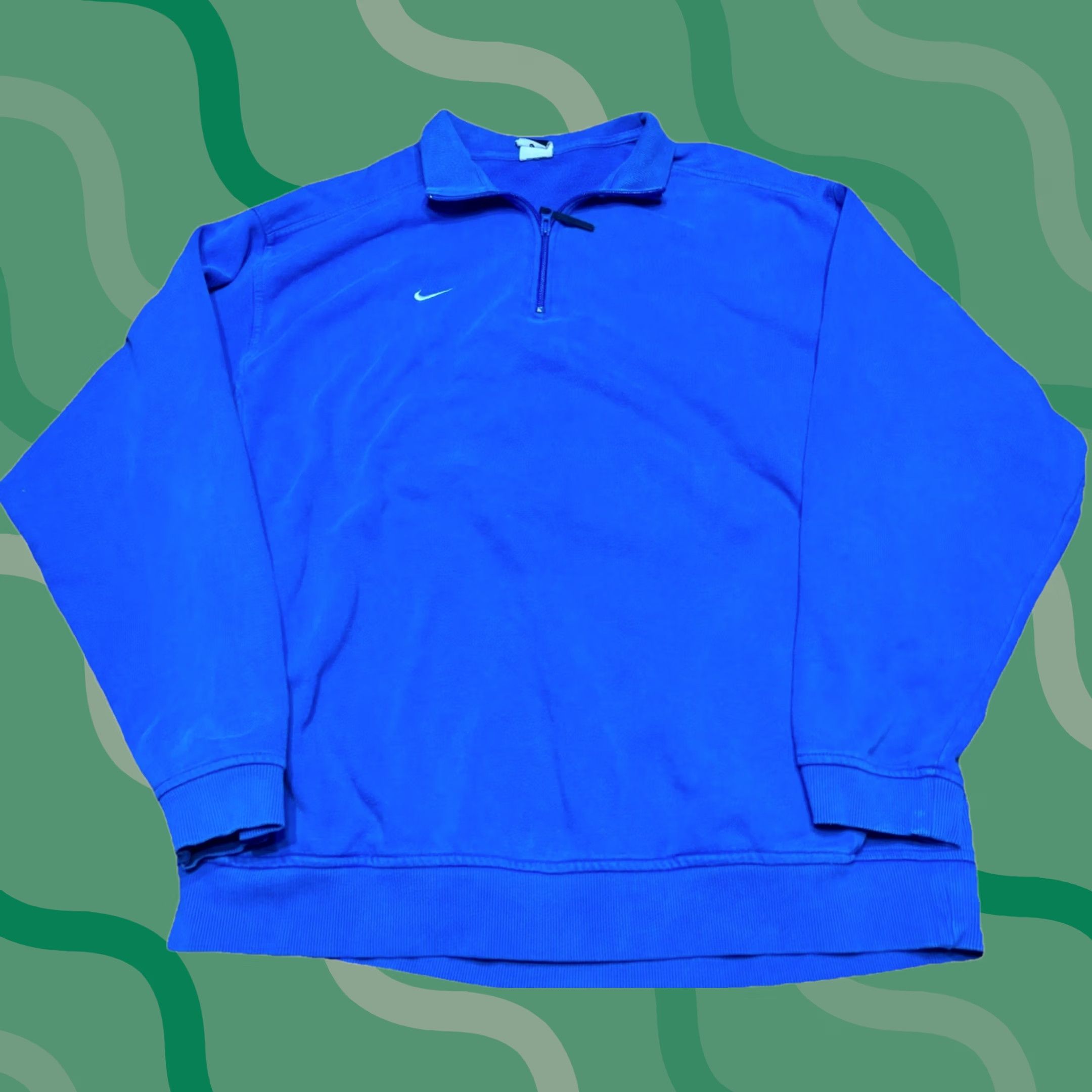 Nike VINTAGE Nike Sweatshirt 1/4 Zip Pullover Swoosh Black XL Mens Size US XL / EU 56 / 4 - 1 Thumbnail