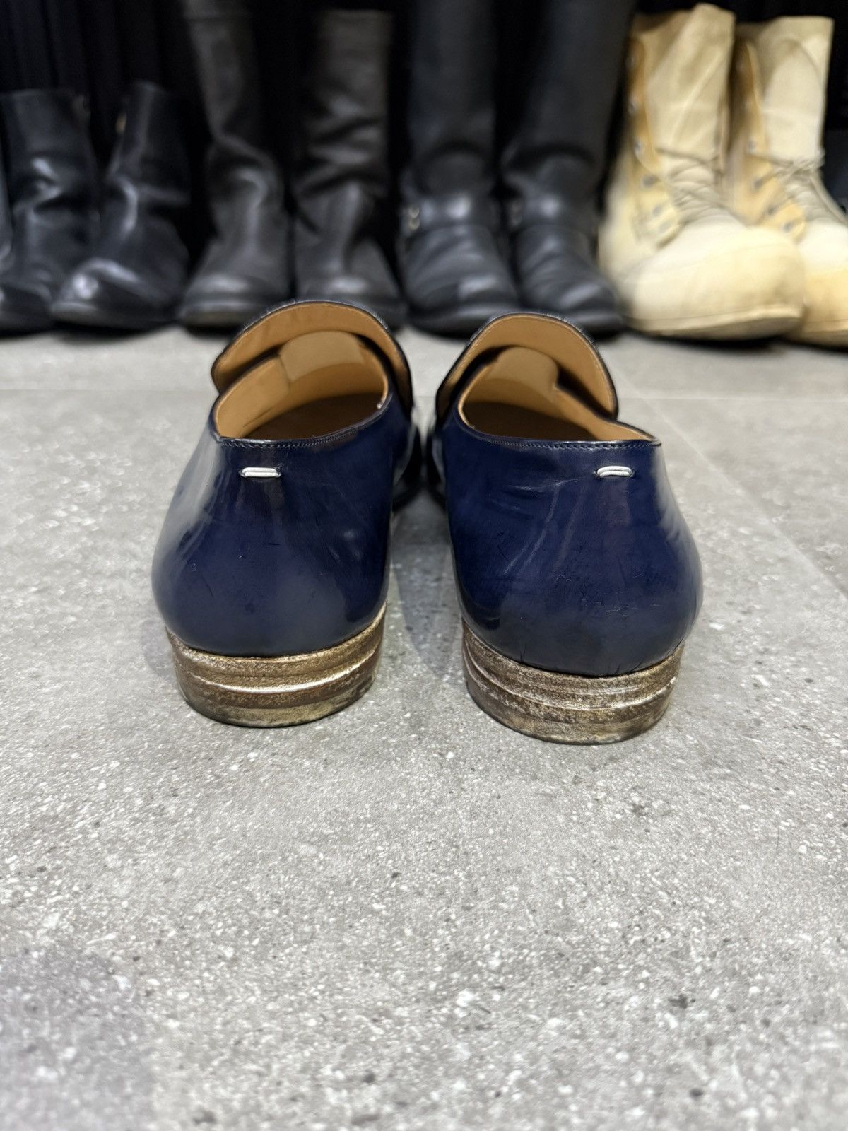 Maison Margiela Maison Margiela Blue Leather Slip On Size US 10 / IT 40 - 9 Thumbnail