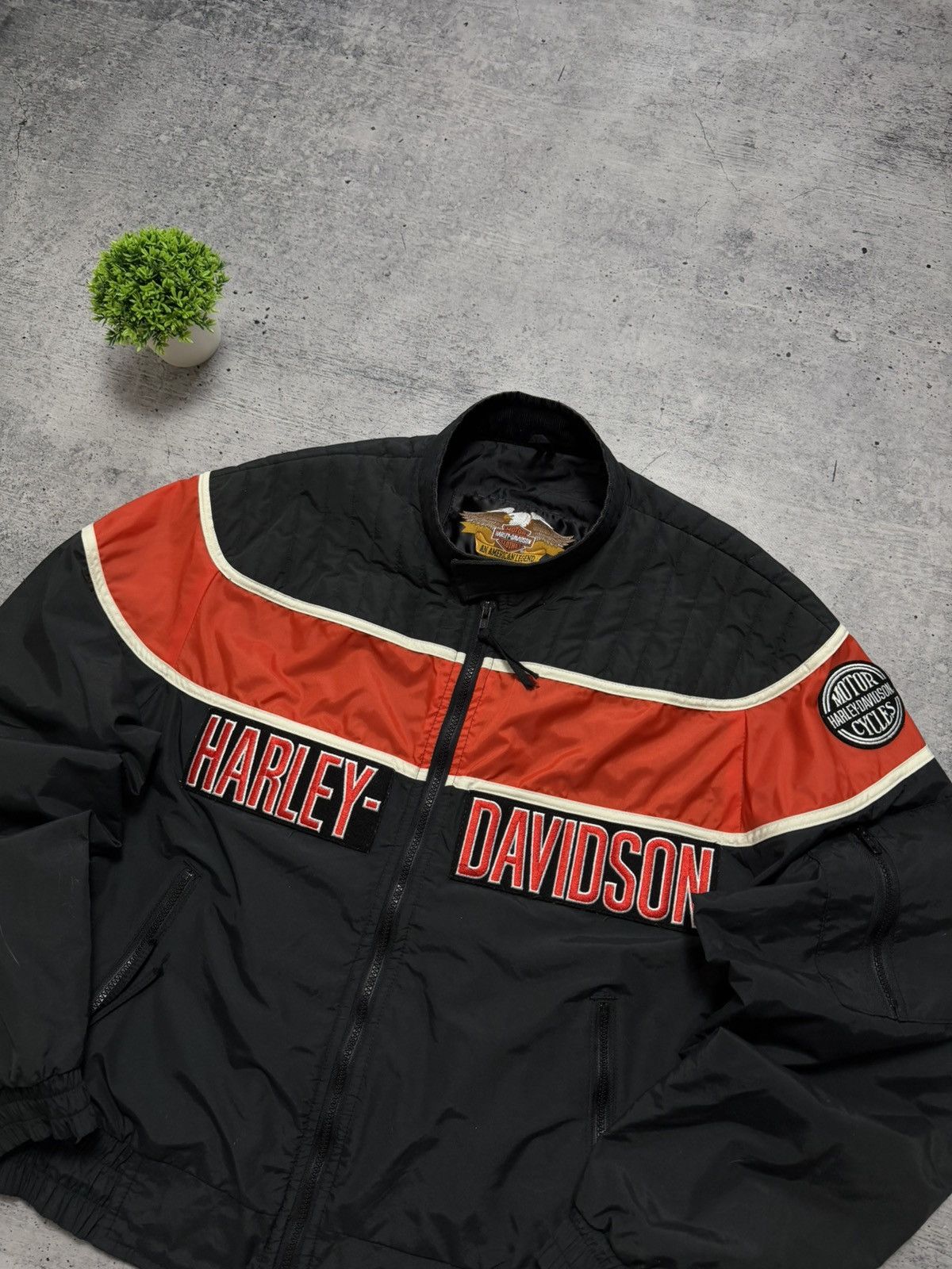 Harley Davidson Harley Davidson Motorcycle Racing Nylon Y2K VTG Jacket Size US XL / EU 56 / 4 - 4 Thumbnail