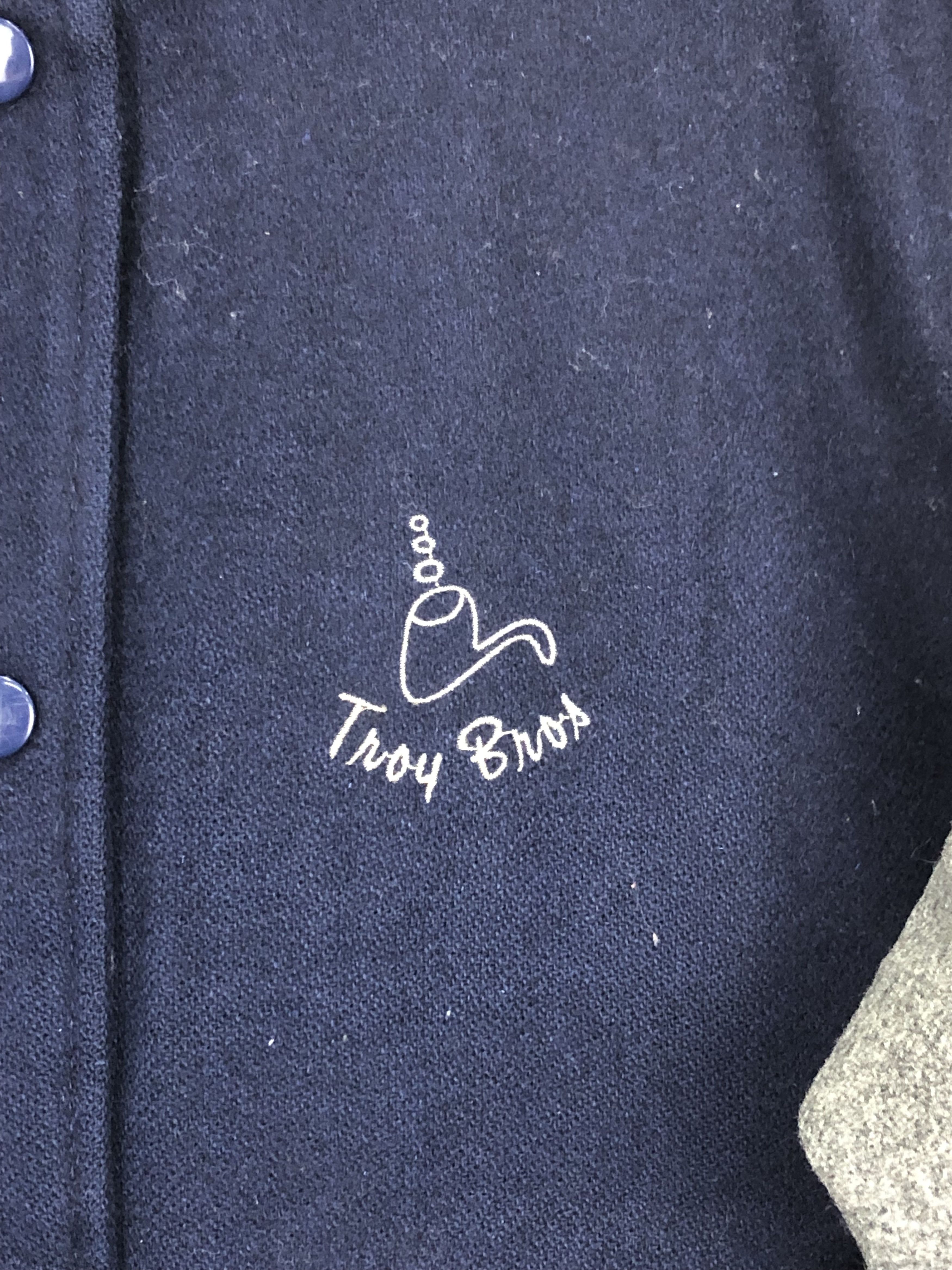 Vintage Vintage 90s Troy Bros Wool Varsity Jacket V0329 Size US L / EU 52-54 / 3 - 7 Thumbnail