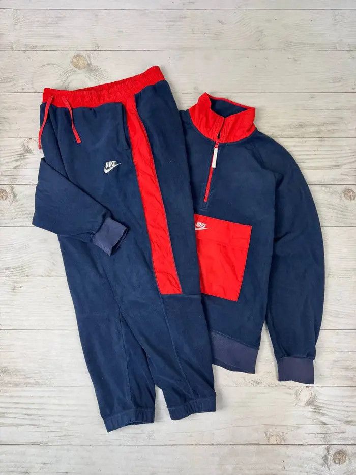 Nike Nike Fleece Tracksuit Jacket And Pants Anorak 1/4 Zip Swoosh Size US S / EU 44-46 / 1 - 1 Thumbnail