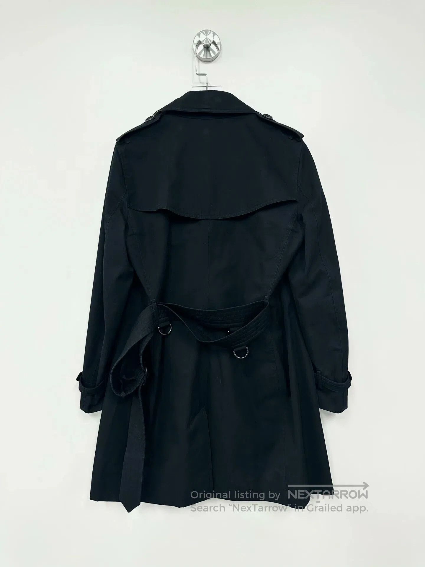 Burberry Burberry Black Solid Double Breasted Lapel Mid-Length Long Size XS / US 0-2 / IT 36-38 - 2 Thumbnail