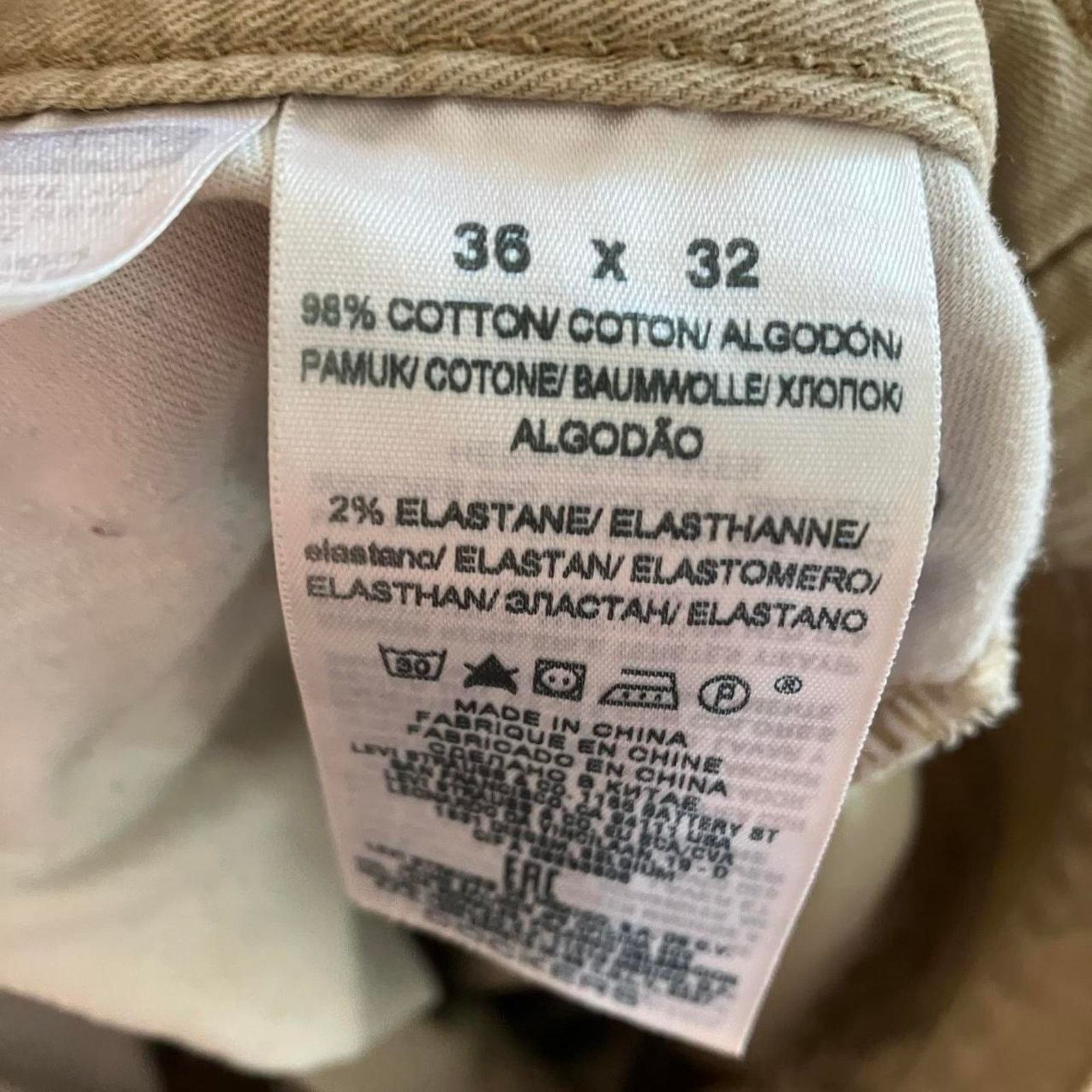 Dockers Dockers Straight Fit Tan Distressed Chino Pants Size US 36 / EU 52 - 5 Thumbnail