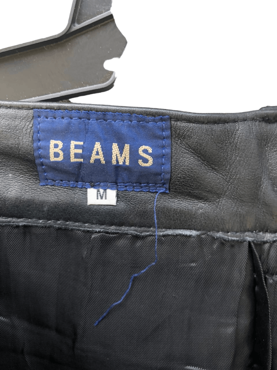 Beams Plus Rare💥Beams black Cowhide Leather Pants Size US 29 - 13 Thumbnail