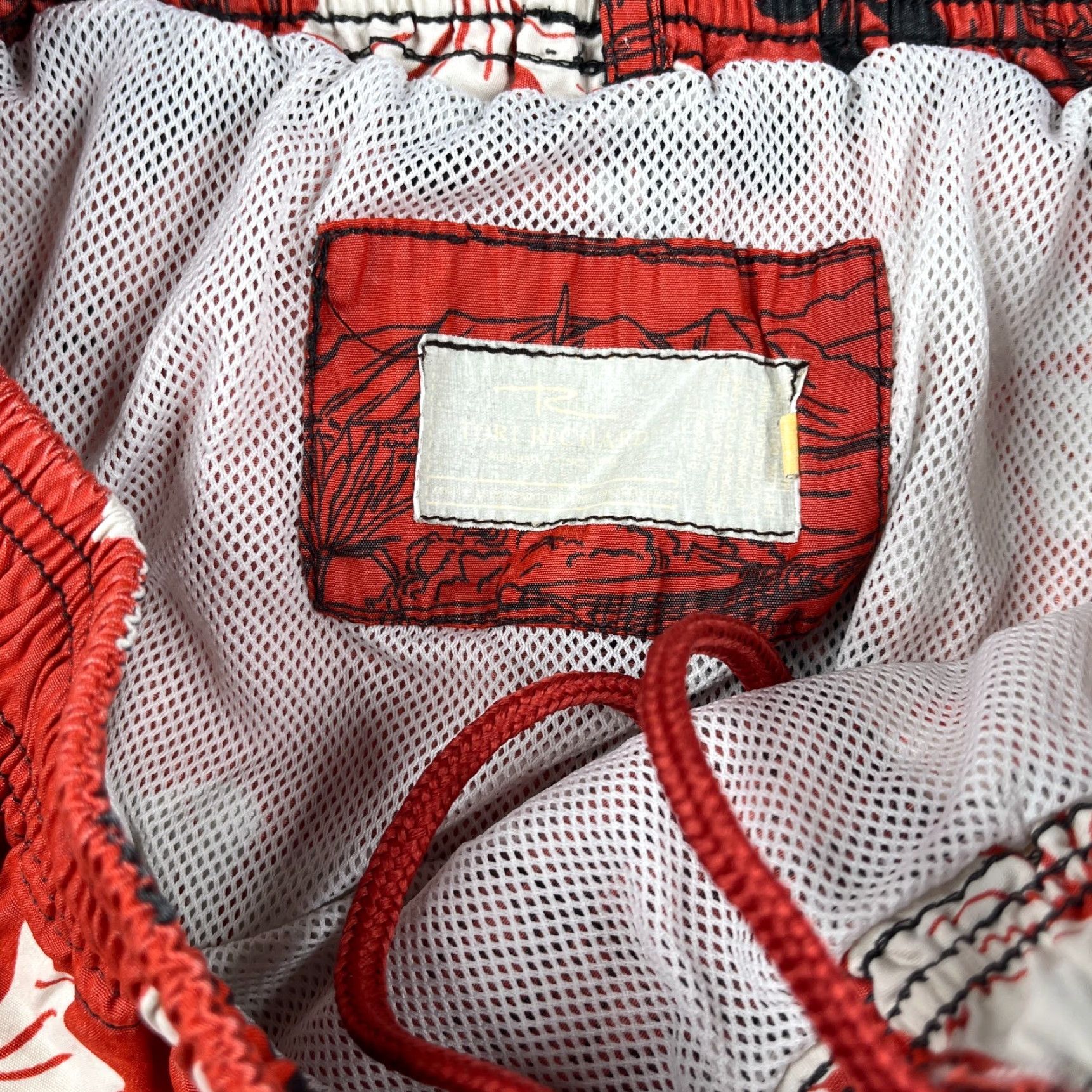 Tori Richard Tori Richard Swim Trunks Mens Medium Red Floral Lined Polyester Bathing Bottom Surfing Beach Size 40R - 4 Thumbnail