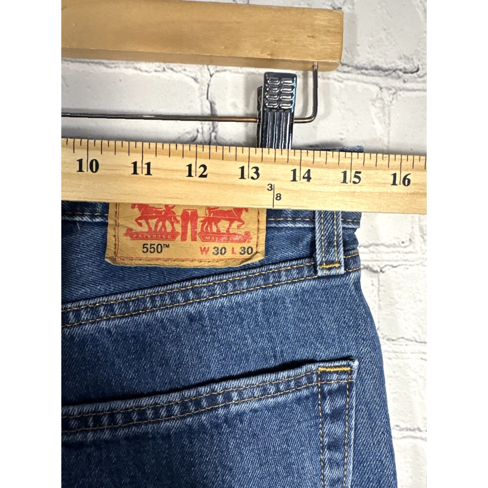 Levi's Levi's 505 Jeans Men Regular Denim Stretch 30x30 Straight Blue Size US 30 / EU 46 - 3 Thumbnail