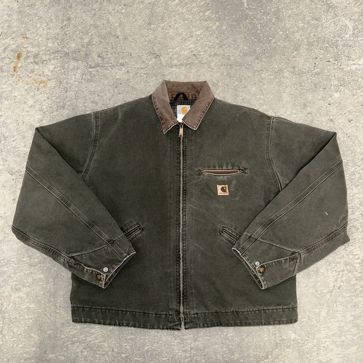 image of Dark Green Carhartt Detroit Jacket, Men's (Size XL)