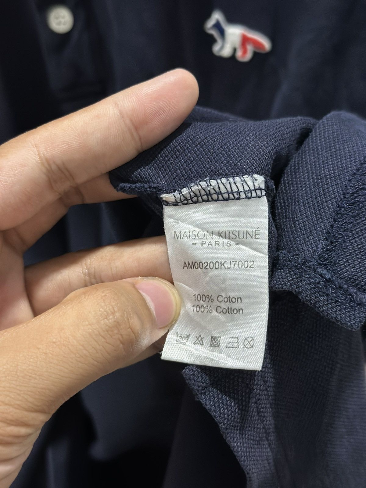 Maison Kitsune Maison Kitsune Fox Polo Shirt Size US XL / EU 56 / 4 - 4 Thumbnail