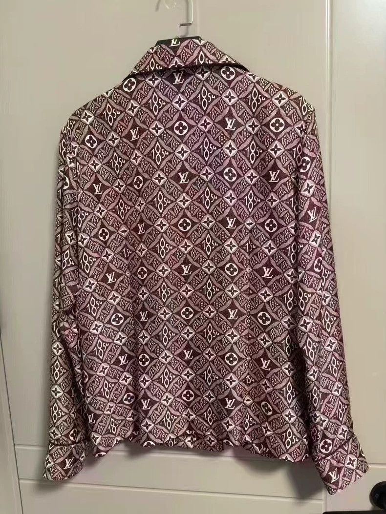 Louis Vuitton Louis Vuitton size 38 Burgundy Long Sleeve Shirt with Full Size US M / EU 48-50 / 2 - 2 Thumbnail
