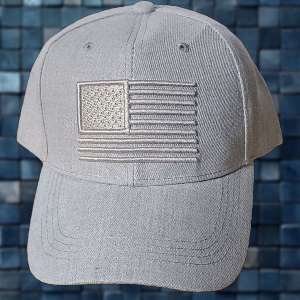 Vintage VINTAGE Tem American Flag Baseball Cap Adjustable Snapback Gray Mens Size ONE SIZE - 1 Thumbnail