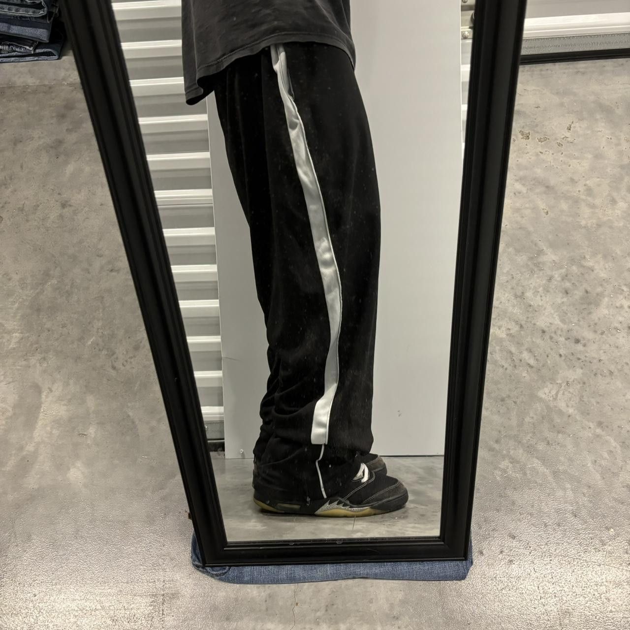 Russell Athletic × Vintage Crazy Vintage Y2K/2000s Baggy Black Striped Russell Drill Essential Track Pants! Size US 36 / EU 52 - 1 Thumbnail