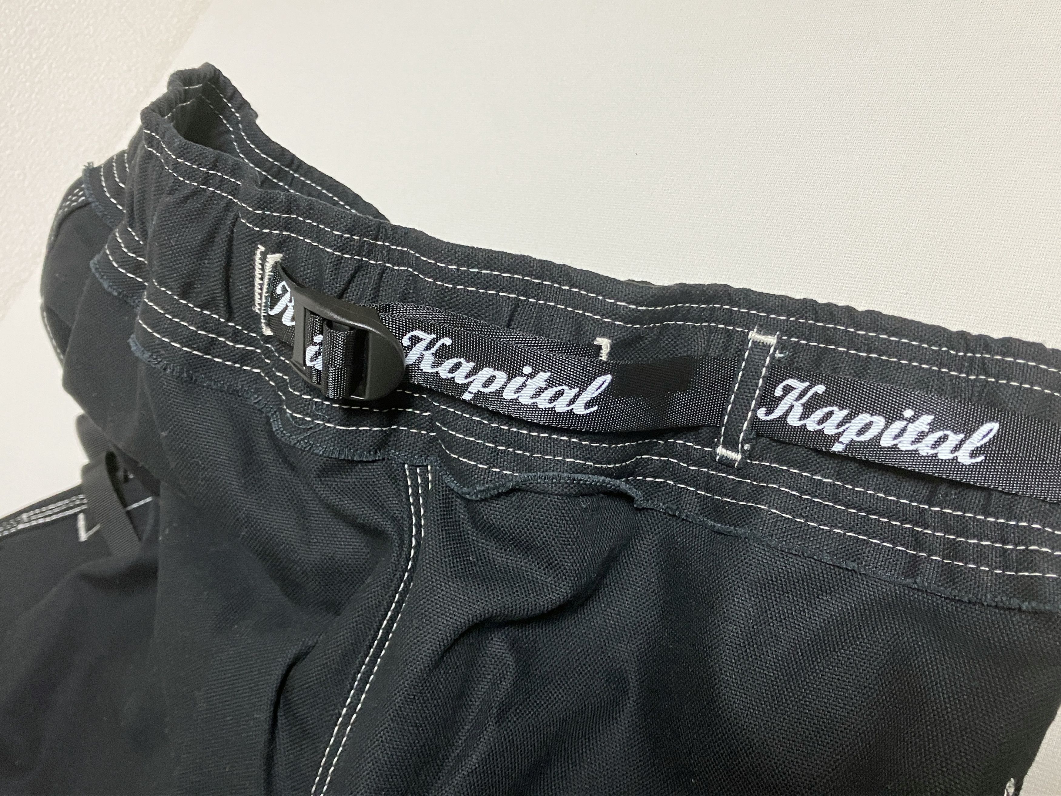 Kapital Kapital Canvas Waist Repairman Track Pants black Size US 33 - 4 Thumbnail