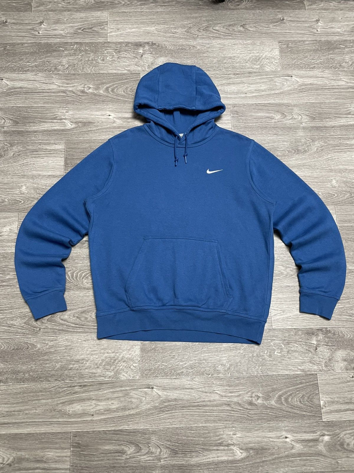 Nike Nike Swoosh Logo Blue Basic Hoodie Y2K Streetwear Size US L / EU 52-54 / 3 - 1 Thumbnail