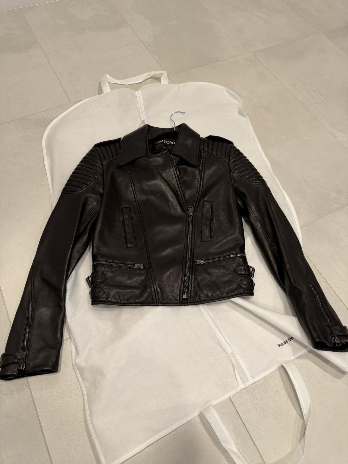 Tom Ford TOM FORD Leather Jacket Sz 42 Size M / US 6-8 / IT 42-44 - 1 Thumbnail