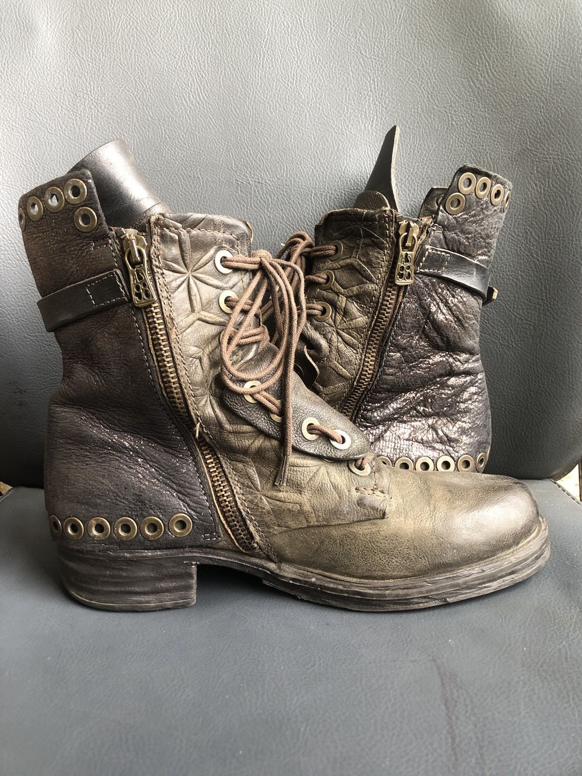 A.S.98 A.S 98 Green Calfskin Leather Women’s Boots Size 37 Size US 7 / IT 37 - 5 Thumbnail