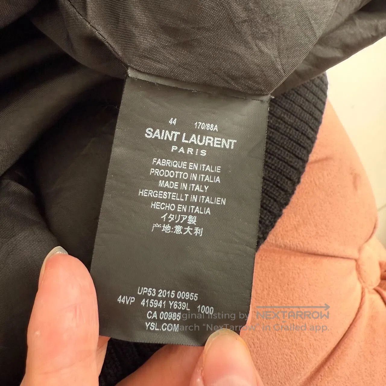 Saint Laurent Paris Saint Laurent Black Embroidered Bomber Jacket. Size US S / EU 44-46 / 1 - 6 Thumbnail