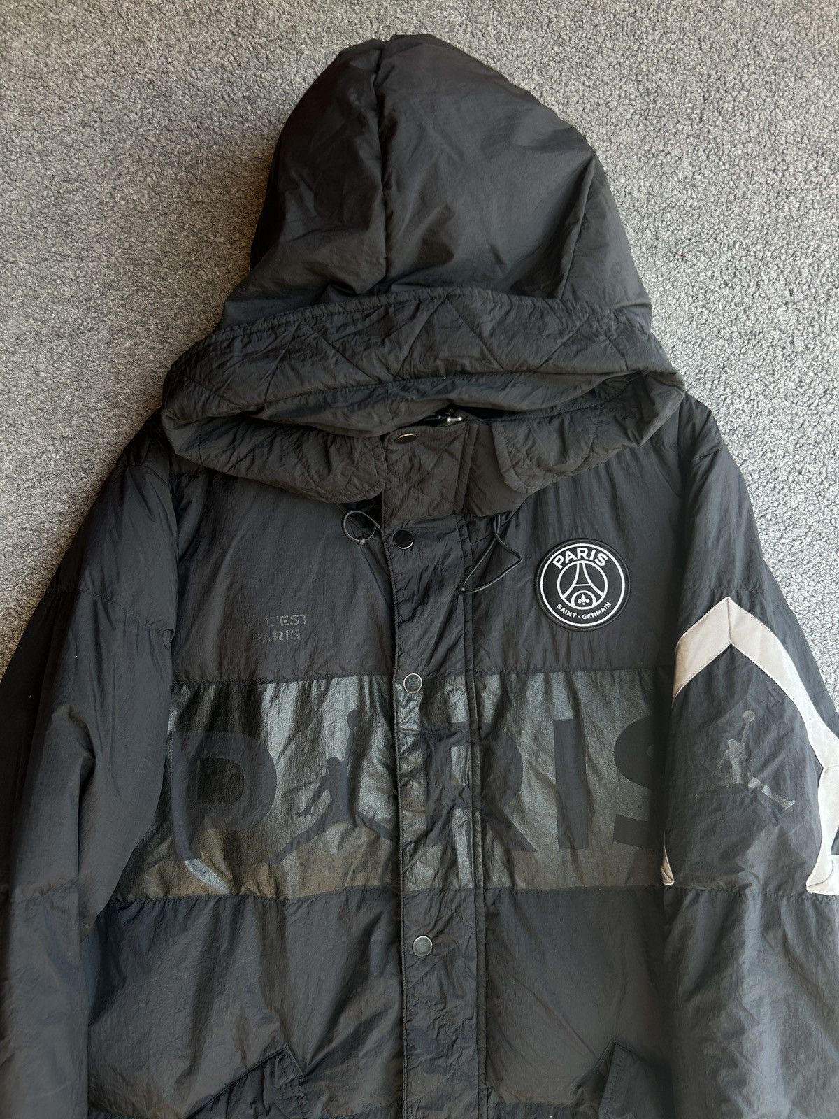 Jordan Brand Nike Soccer Jersey Nike PSG x Air Jordan Down PARKA Jacket Paris Saint Germain Grailed