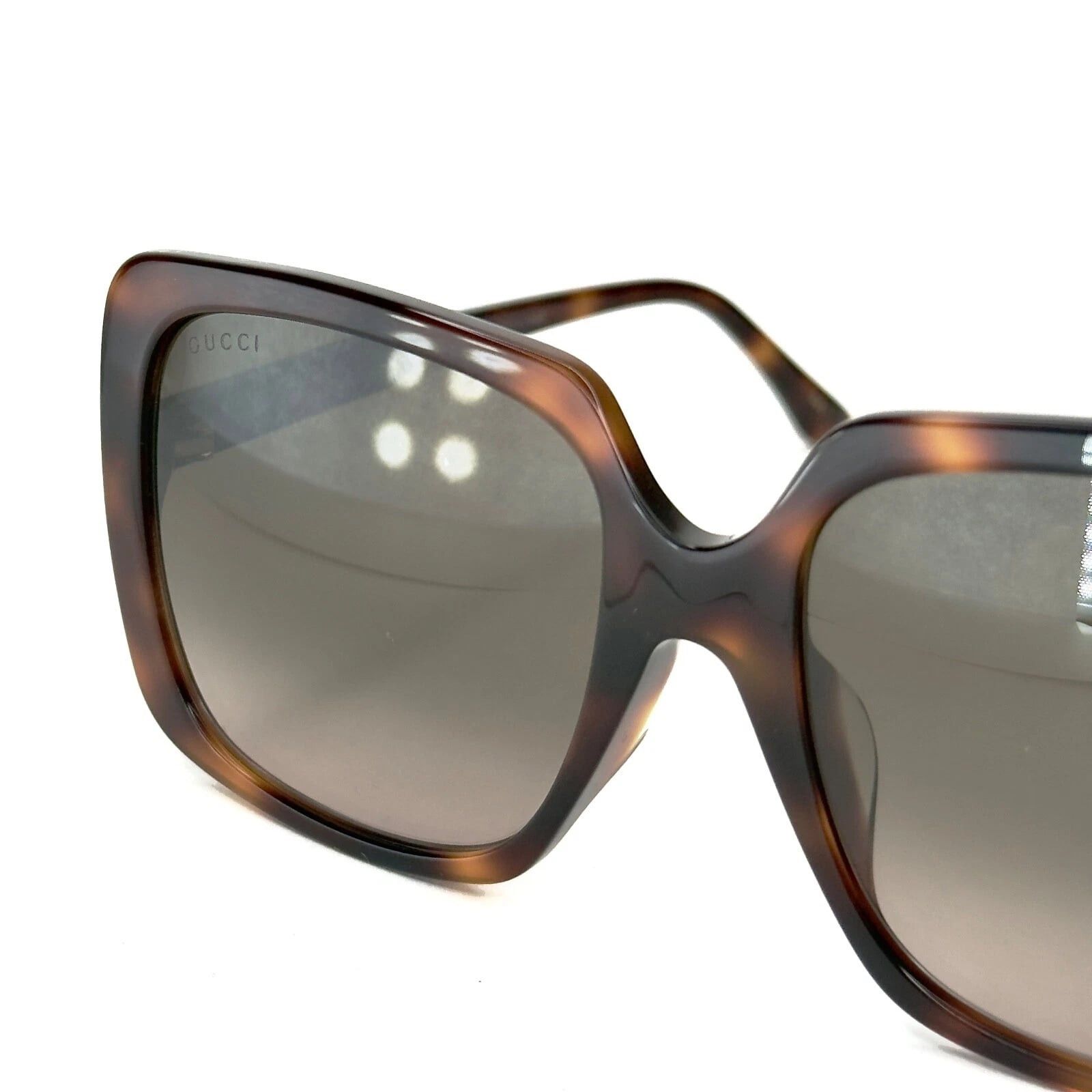 Gucci GUCCI 0728 Brown Stud Logo Oversized Sunglasses GG0728S 002 Size ONE SIZE - 5 Thumbnail