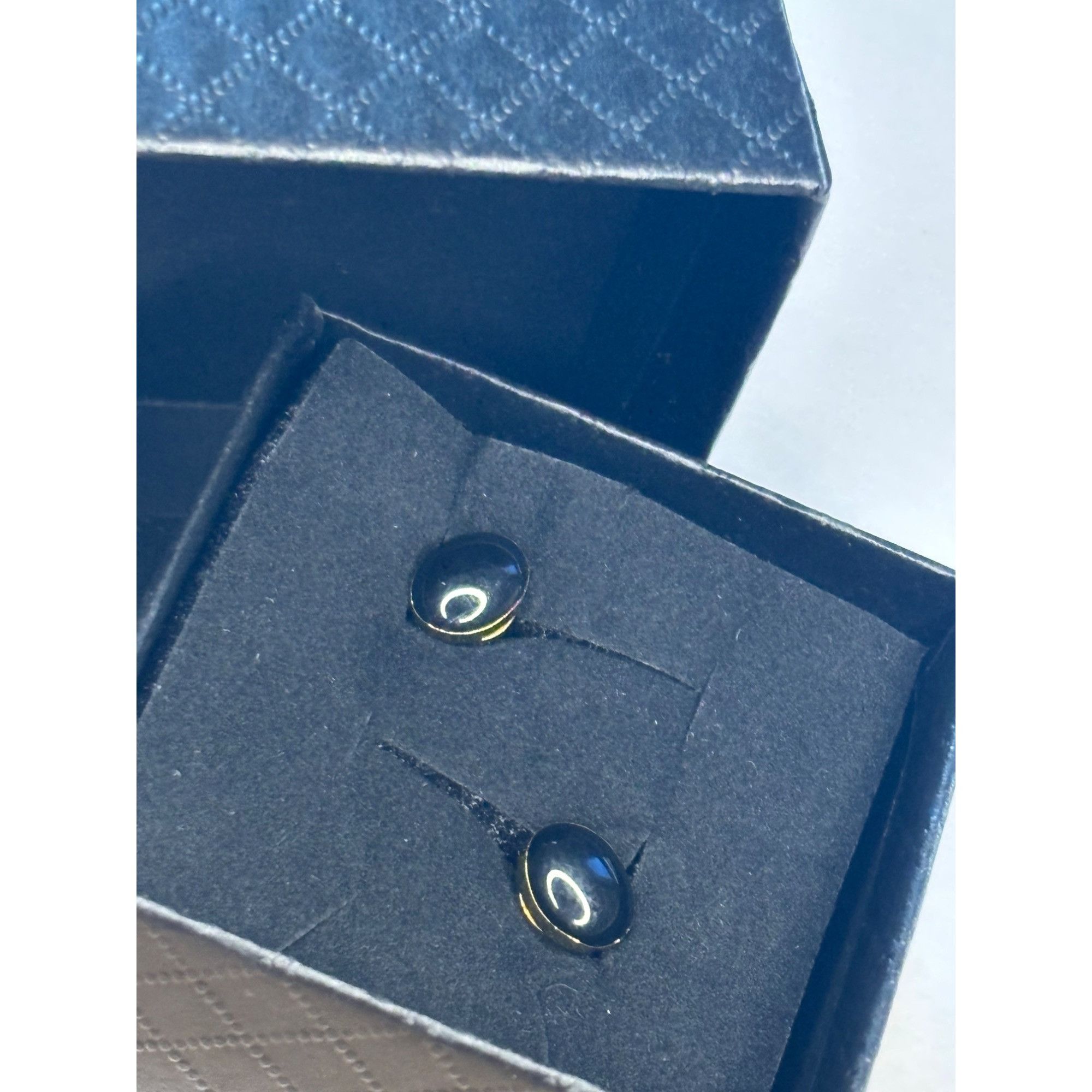 Other Gold & Black Onyx Button Style Cufflinks In Gift Box Size 28 - 5 Thumbnail