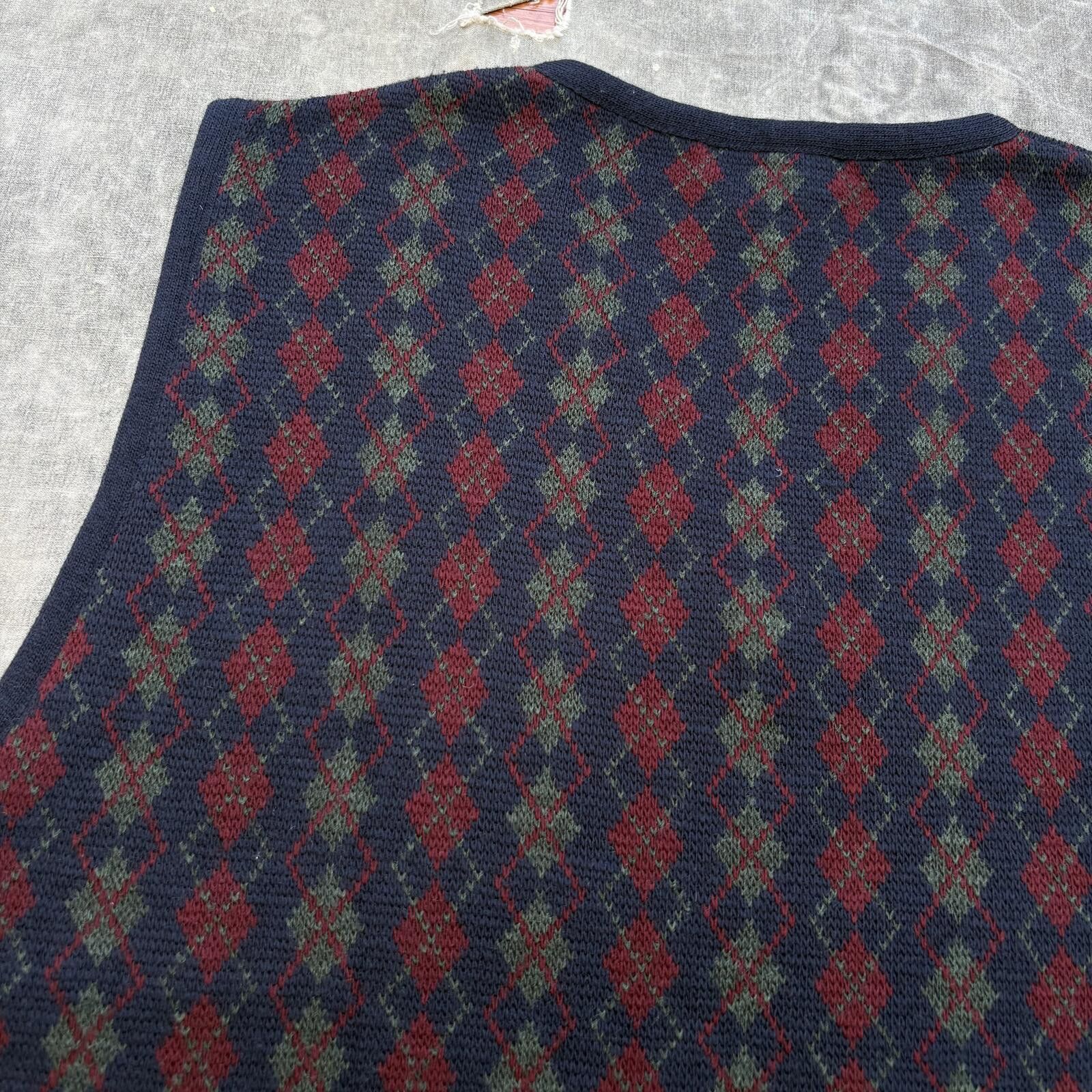 Murano Vintage 90s Argyle Wool Blend Grunge Preppy Sweater Vest Size US M / EU 48-50 / 2 - 5 Thumbnail