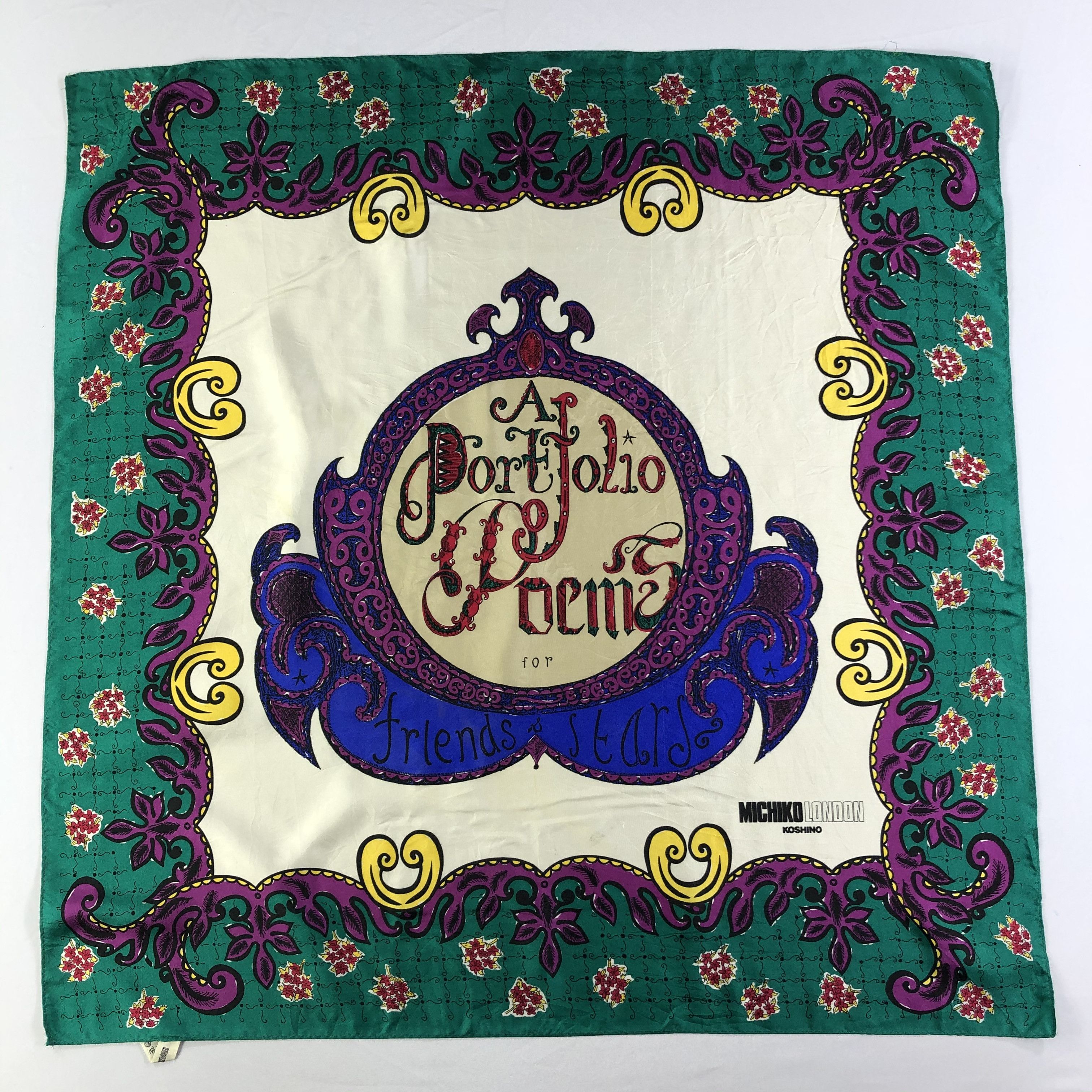 Michiko Koshino London × Vintage Vintage Michiko Koshino London Silk Scarf Size ONE SIZE - 2 Thumbnail