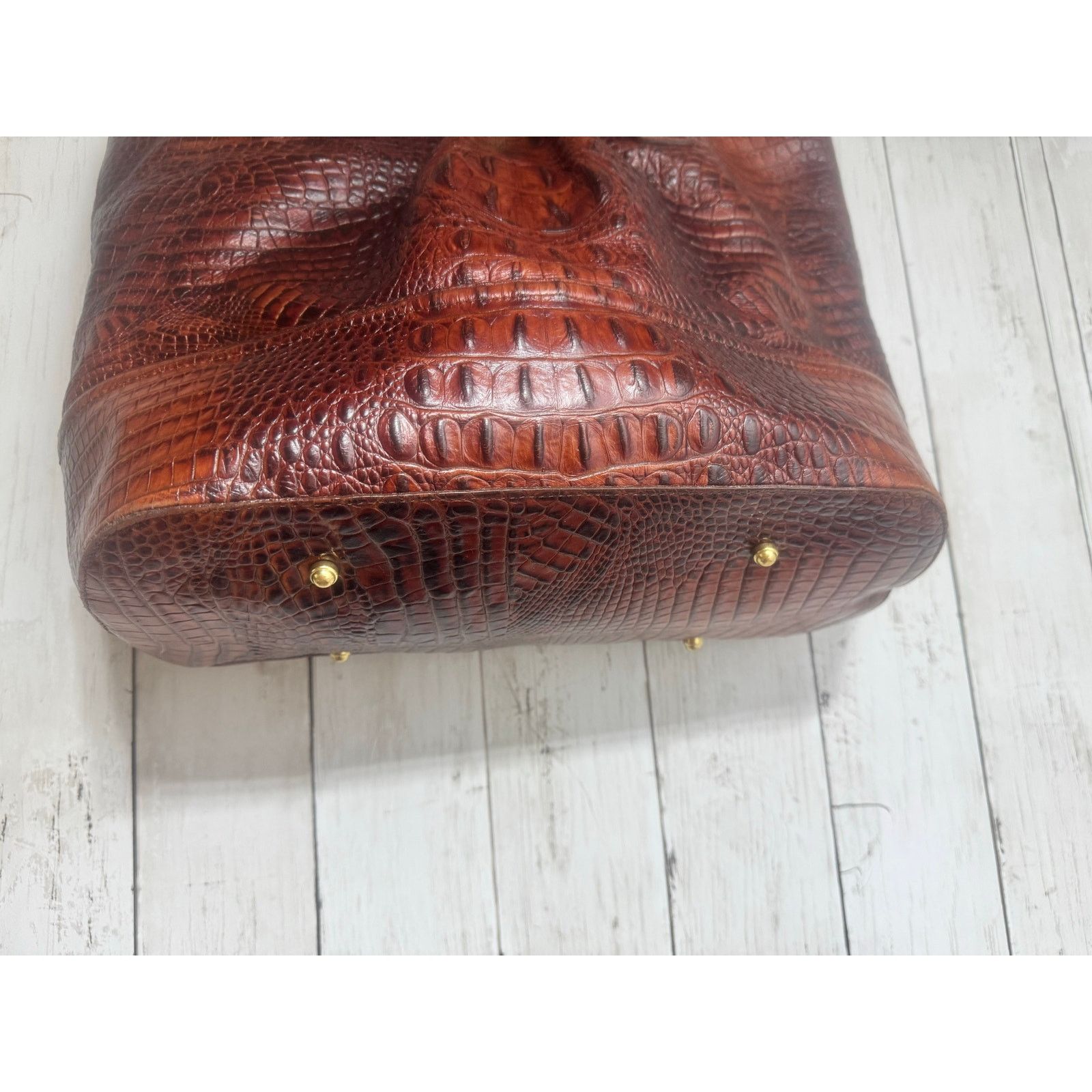 BRAHMIN Brahmin Melbourne Pecan Cro embossed Large shoulder bag Size ONE SIZE - 4 Thumbnail