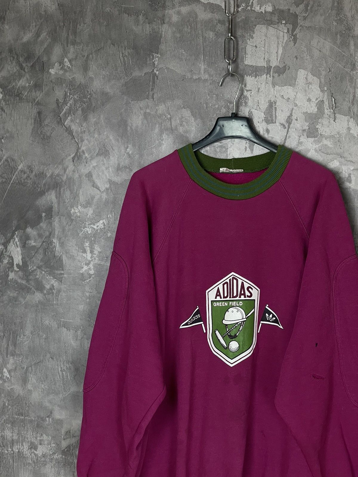 Adidas × Vintage Adidas 90s Vintage Polo Big Logo Very Rare Sweatshirt Size US L / EU 52-54 / 3 - 4 Thumbnail