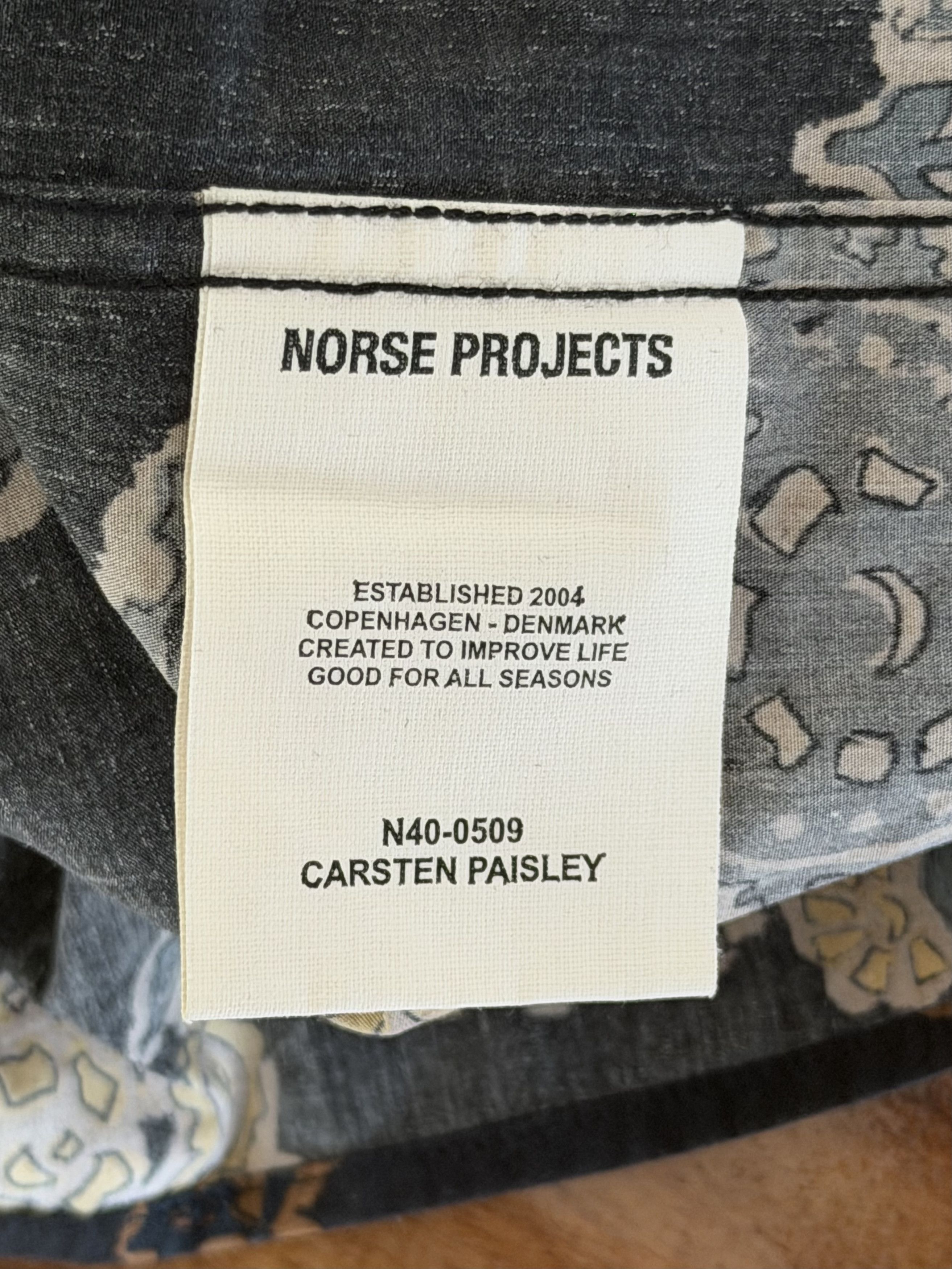 Norse Projects Carsten Paisley Floral Lightweight Camp Collar Shirt Size US M / EU 48-50 / 2 - 5 Thumbnail