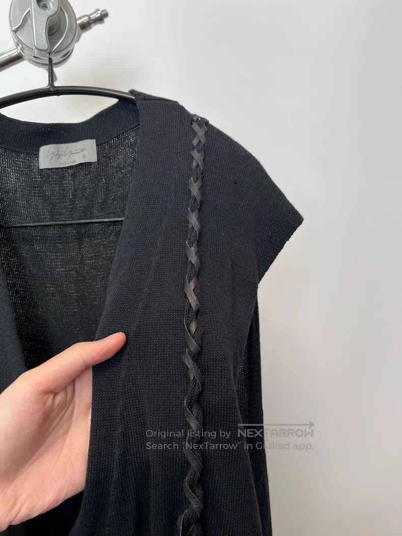 Yohji Yamamoto YOHJI YAMAMOTO Leather Knot Drop-Shoulder Vest Size US L / EU 52-54 / 3 - 4 Thumbnail