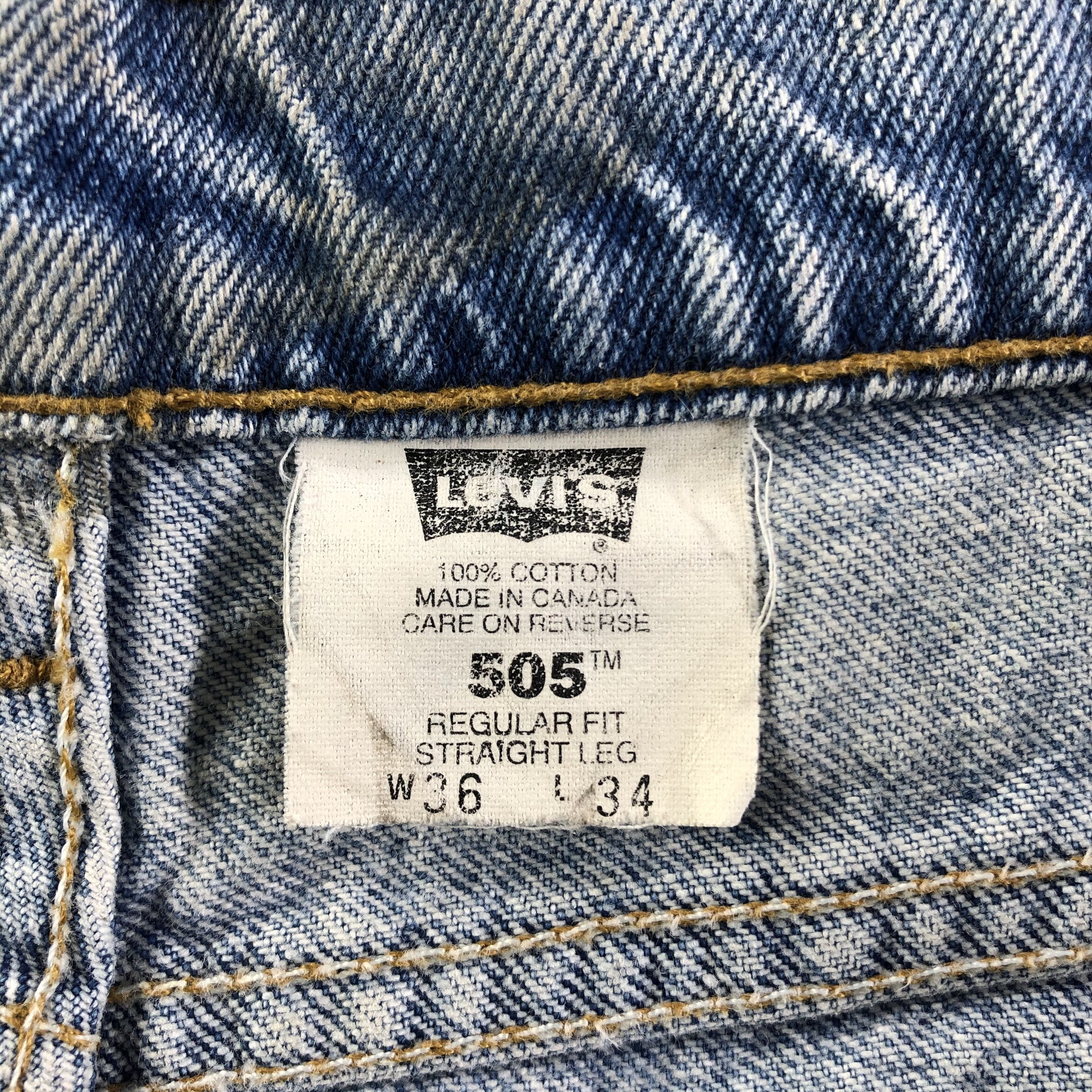 Levi's Vintage 90s Blue Wash Levis 505 Jeans-J3233 Size US 34 / EU 50 - 11 Thumbnail