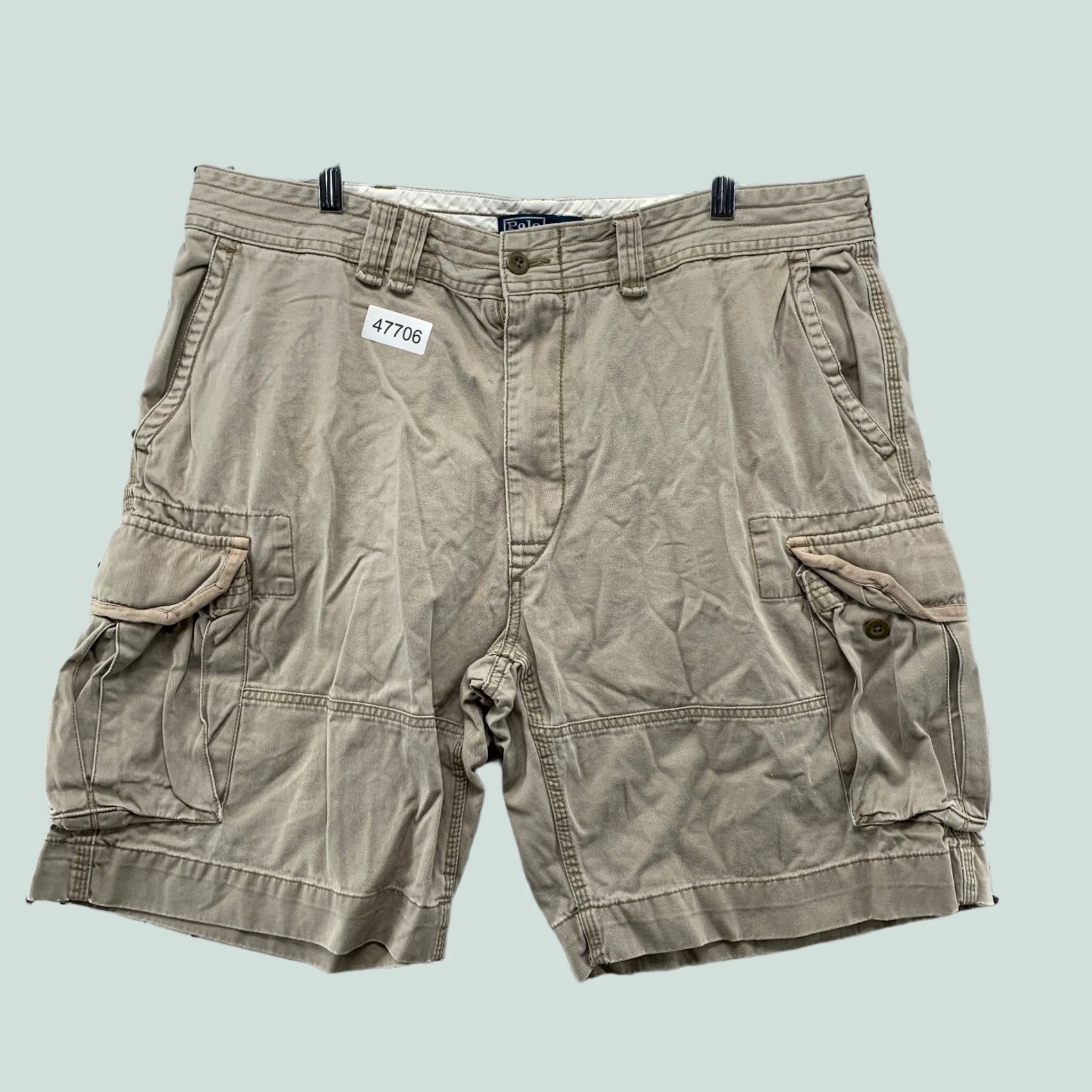 Polo Ralph Lauren Polo Ralph Lauren Cargo Shorts Mens 40 Military Khaki Utility Pockets 40x10 Size US L / EU 52-54 / 3 - 1 Thumbnail