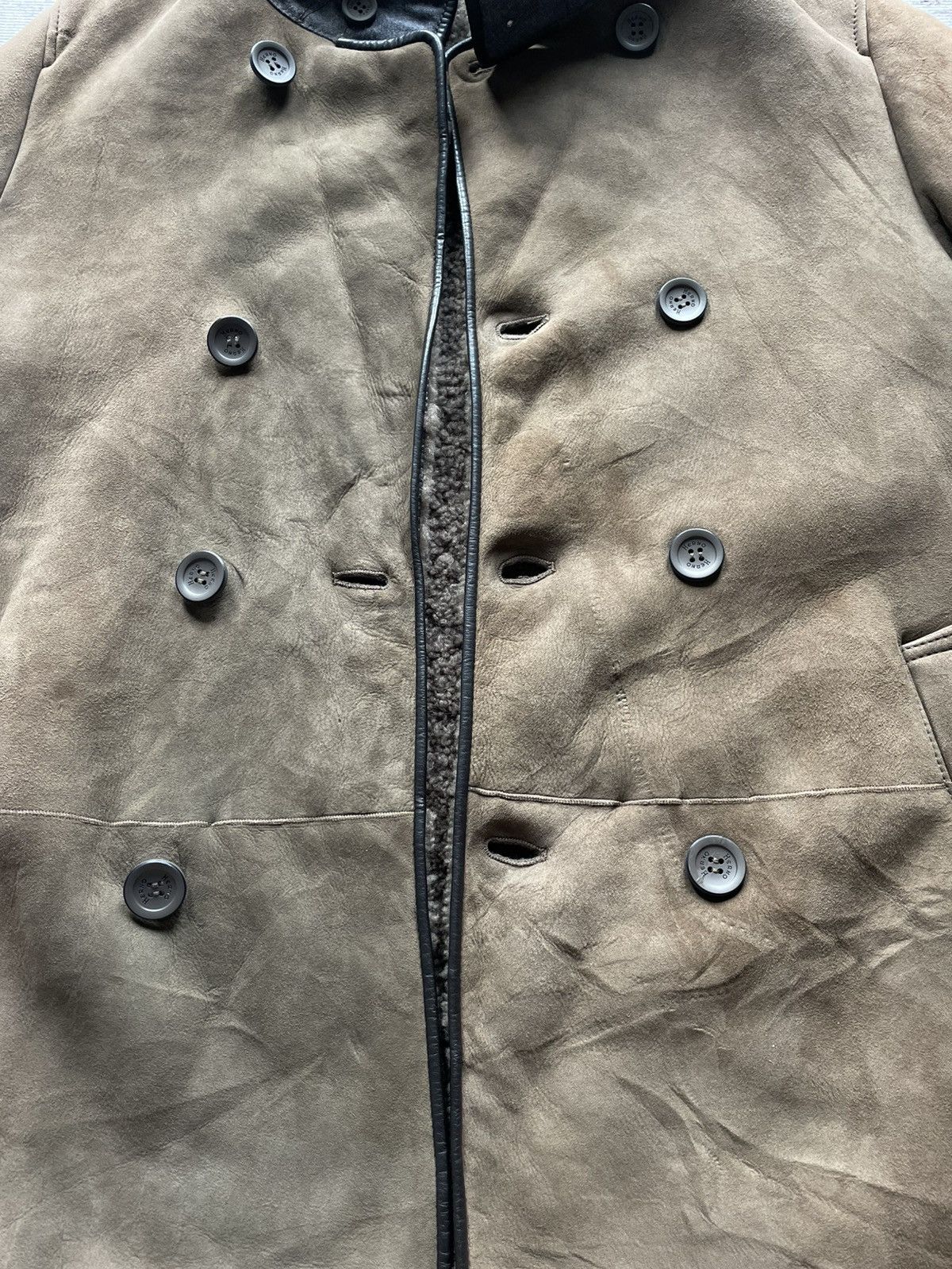 Herno Herno Shearling Leather Double Breasted Coat Size US S / EU 44-46 / 1 - 4 Thumbnail