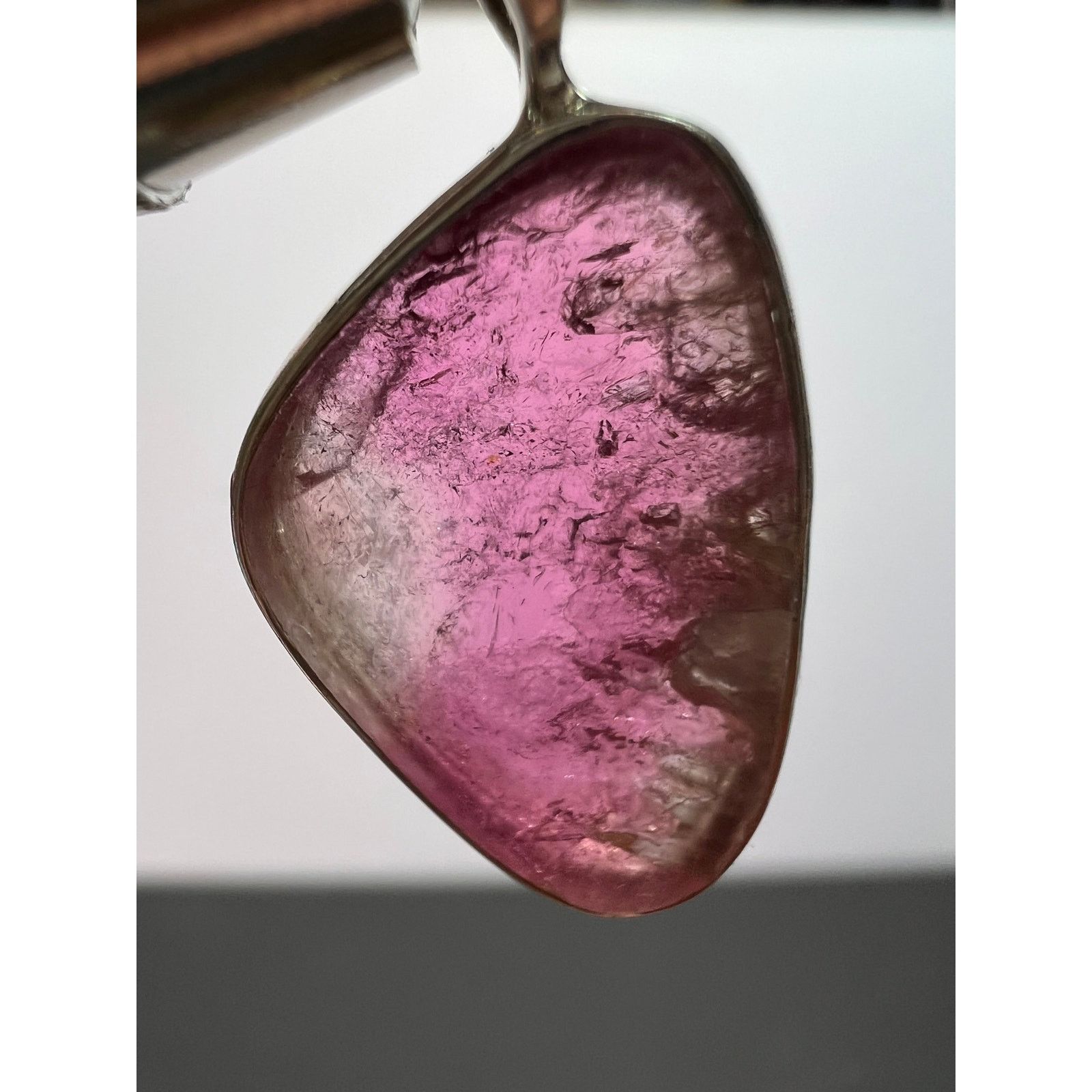 Other NEW Bi color pink tourmaline 925 pendant 1.94 grams Size ONE SIZE - 1 Thumbnail
