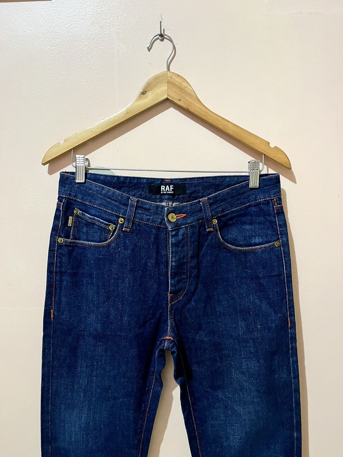 Raf by Raf Simons Raf By Raf Simons - Yellow Patent Back Pockets - Jeans Size US 30 / EU 46 - 4 Thumbnail