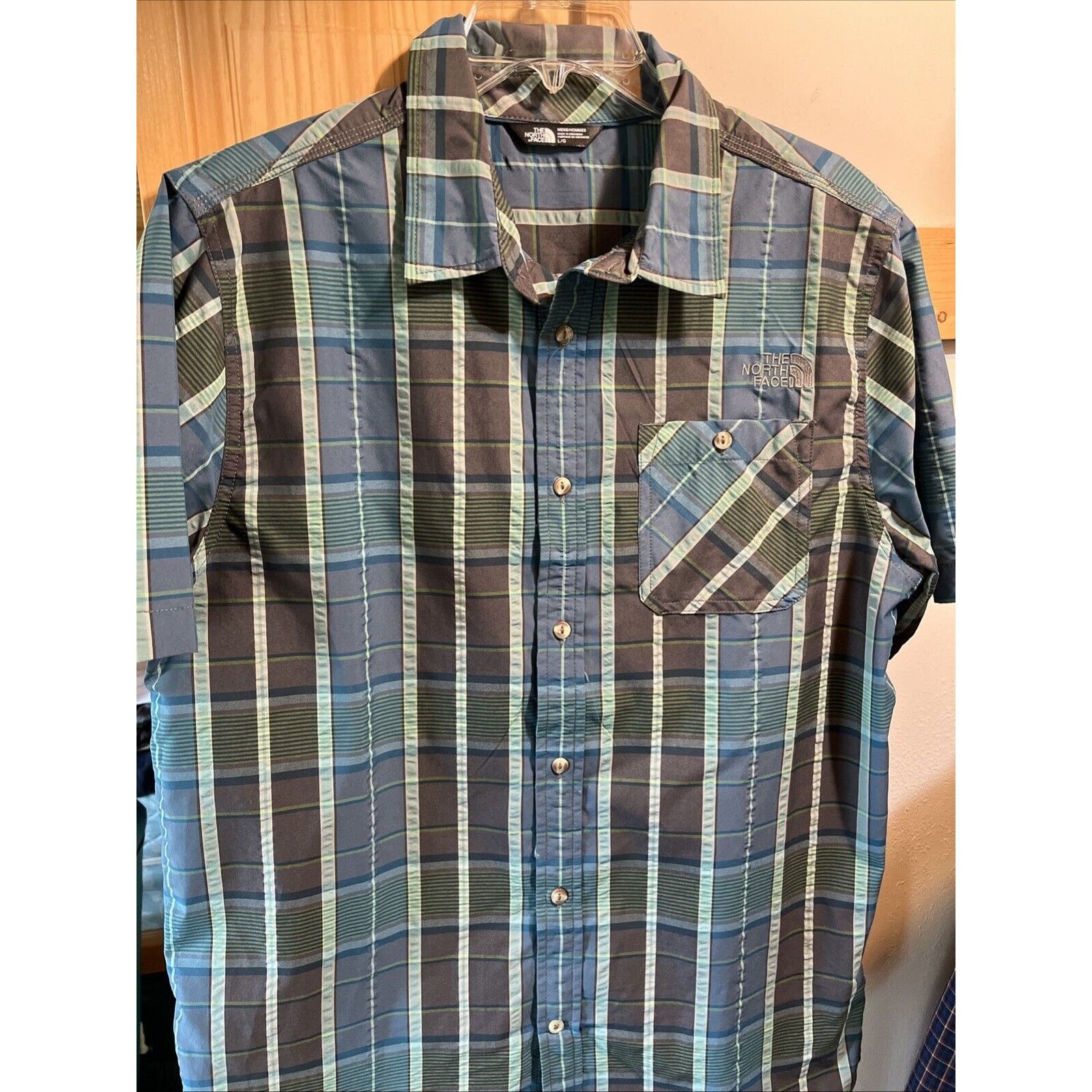 The North Face The North Face Men Shirt L Blue Plaid Button Up Short Sleeve Size US L / EU 52-54 / 3 - 2 Thumbnail