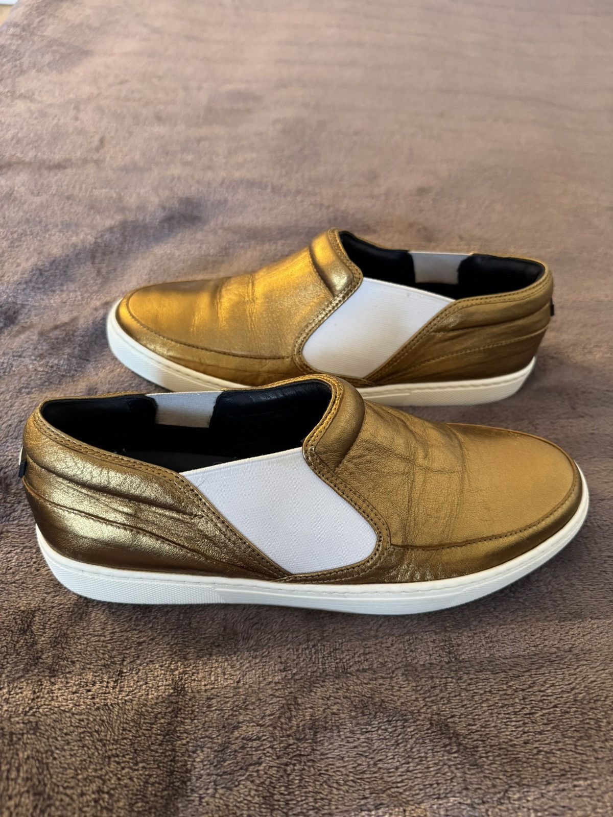 Jil Sander Jil Sander Leather Gold Slip-On flats 39 Size US 9 / IT 39 - 3 Thumbnail